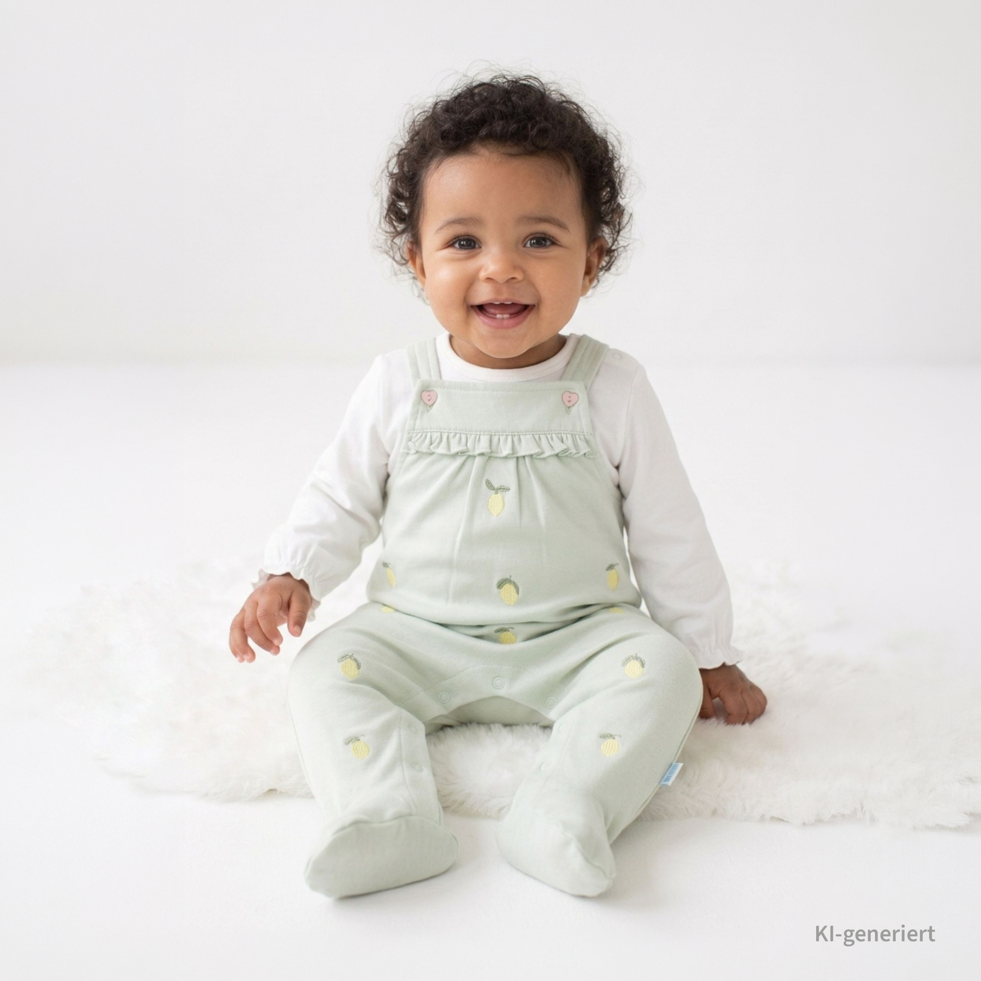 Strampler, LITTLE ONE, Grün – Besonderheit: Set bestehend aus Strampler und Langarmshirt