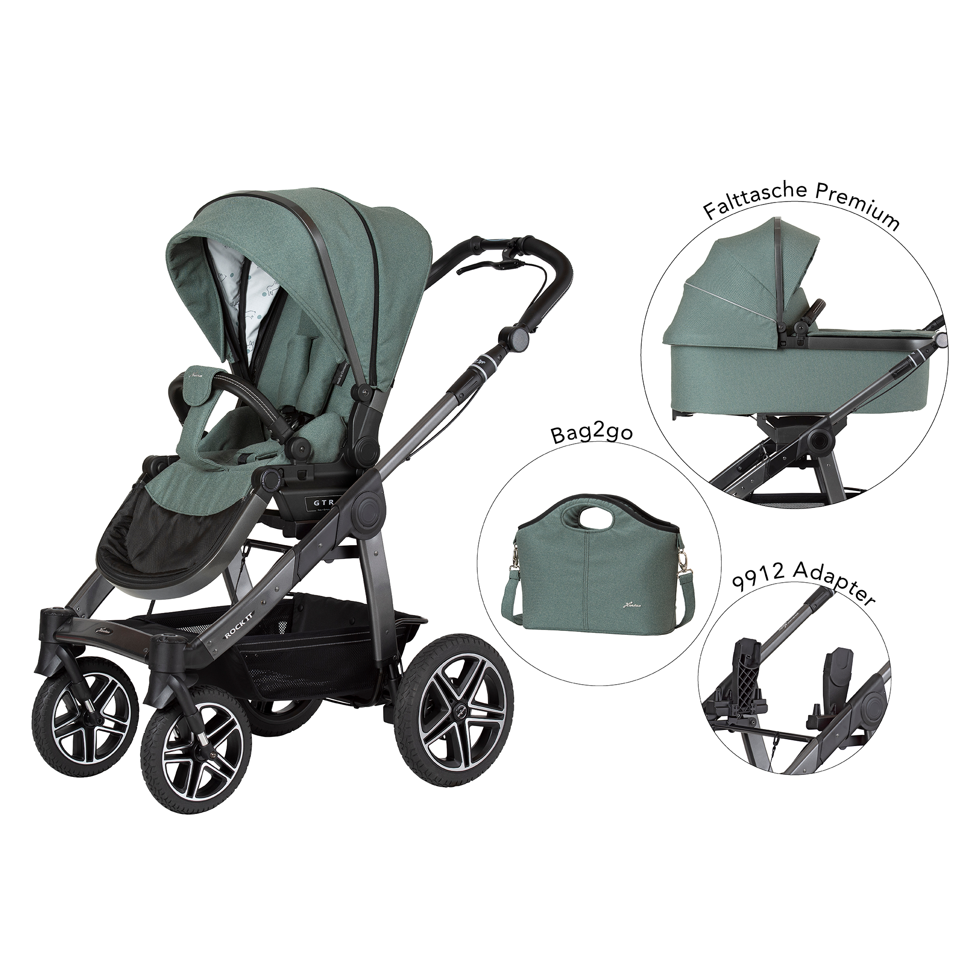 Kombi-Kinderwagen, Hartan – Produktansicht