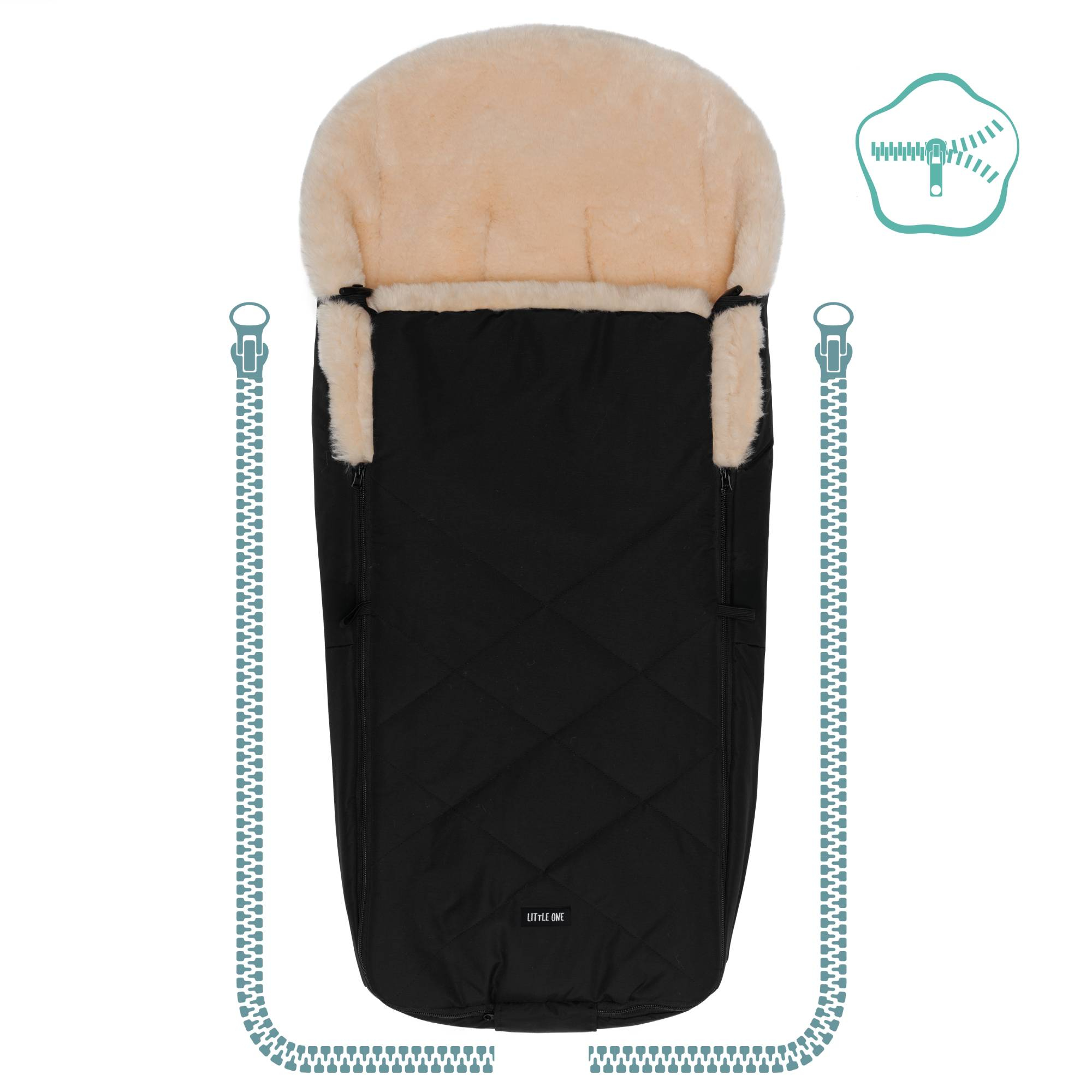 Fußsäcke & Decken, LITTLE ONE, Schwarz – Produktansicht