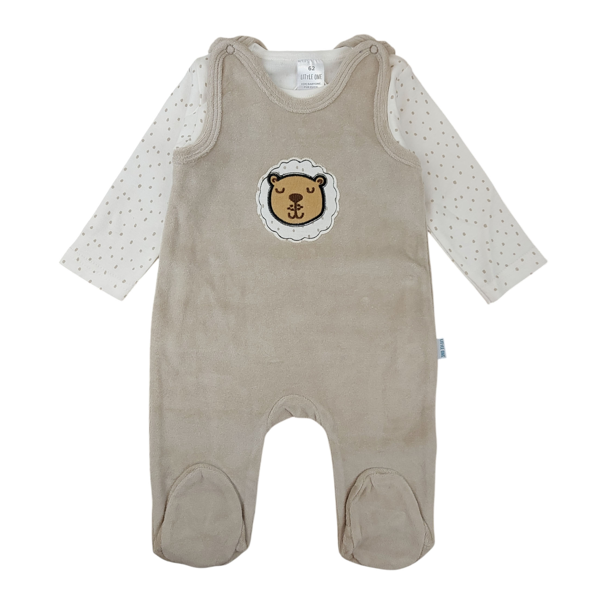 Strampler, LITTLE ONE, Beige – Besonderheit: Strampler aus 80% Baumwolle