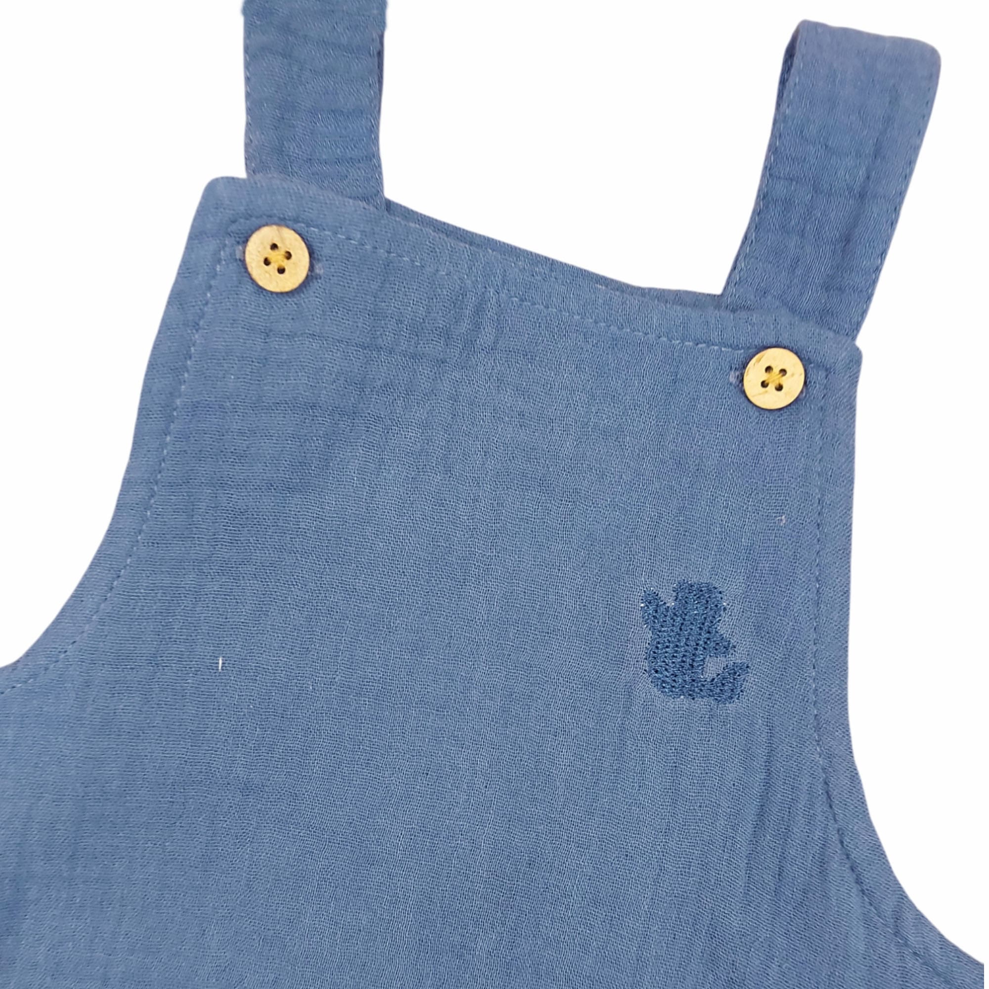 Latzhosen, LITTLE, Blau – Besonderheit: aus 100% Baumwolle