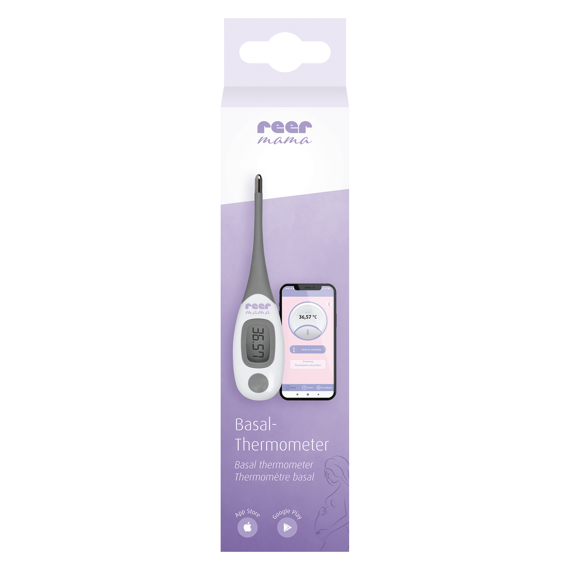Fieberthermometer, reer mama, Weiß – Produktansicht