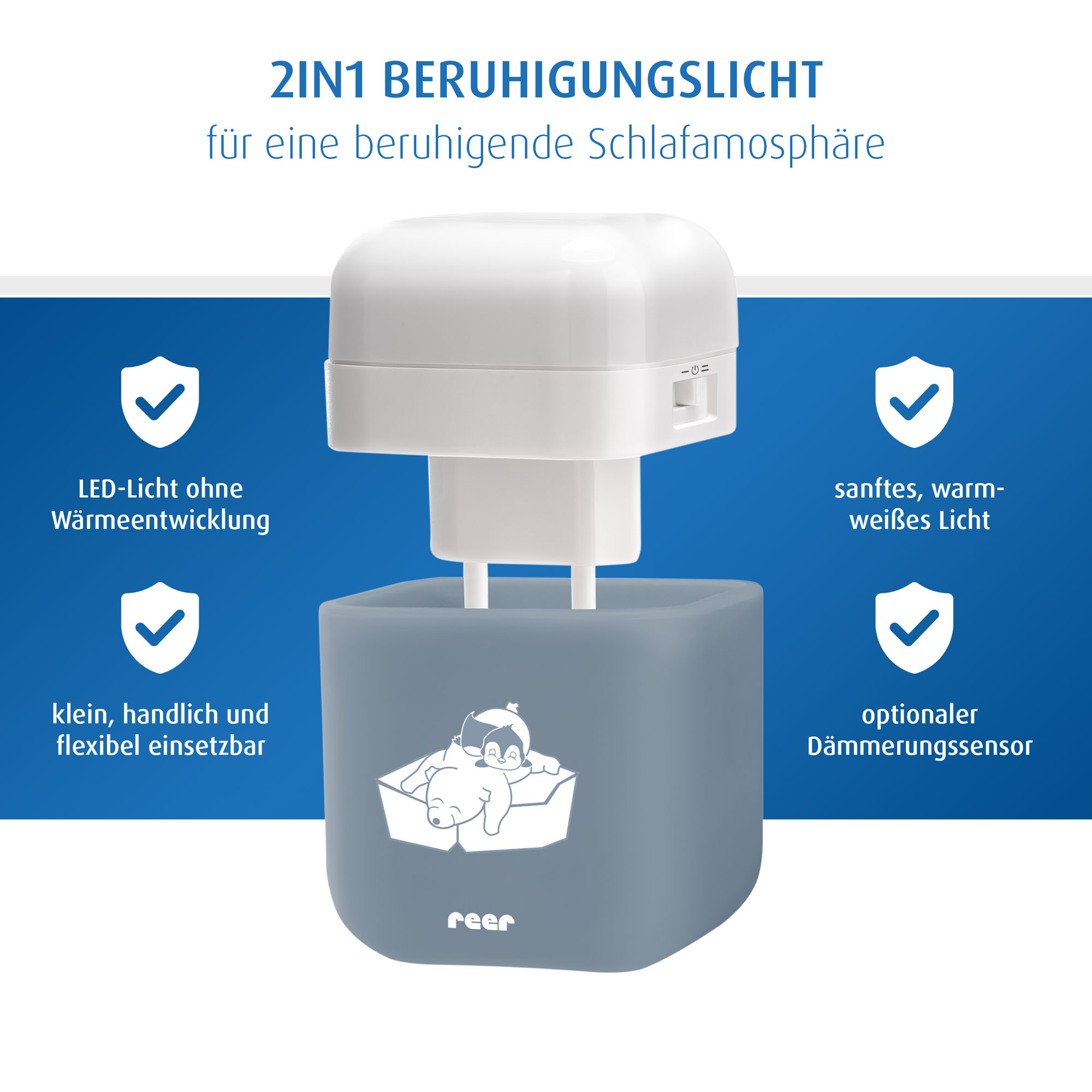 Nachtlichter, reer, Blau – Produktansicht