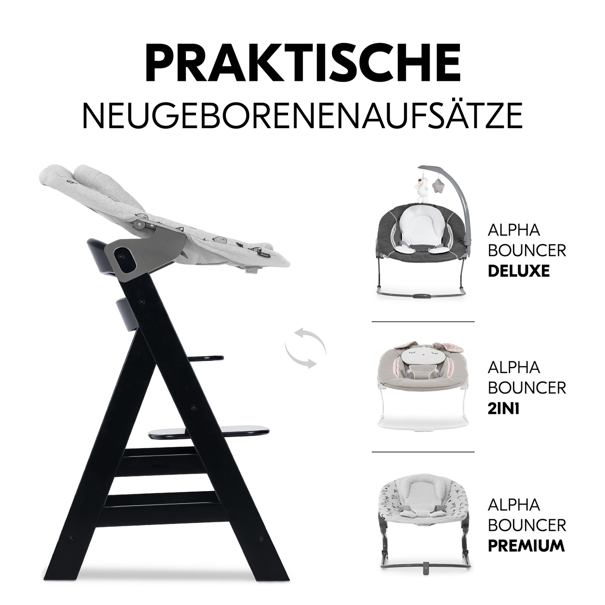 Treppenhochstühle, hauck, Schwarz – Produktansicht