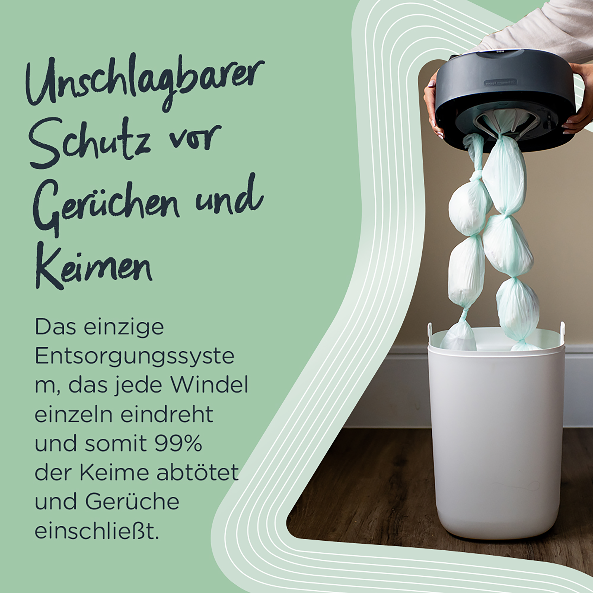 Windeleimer, tommee tippee, Schwarz – Produktansicht