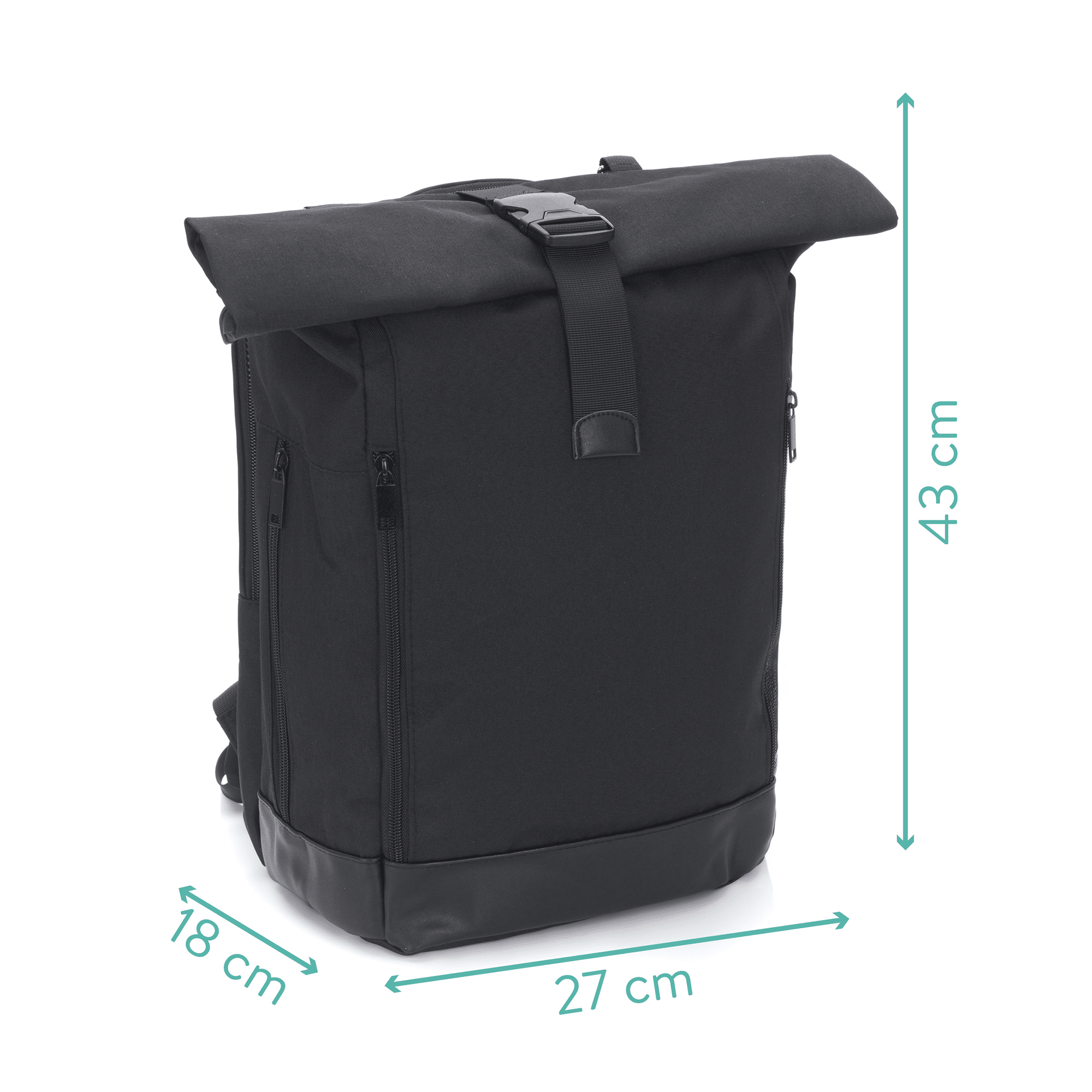 Wickelrucksäcke, LITTLE ONE, Schwarz – Produktansicht