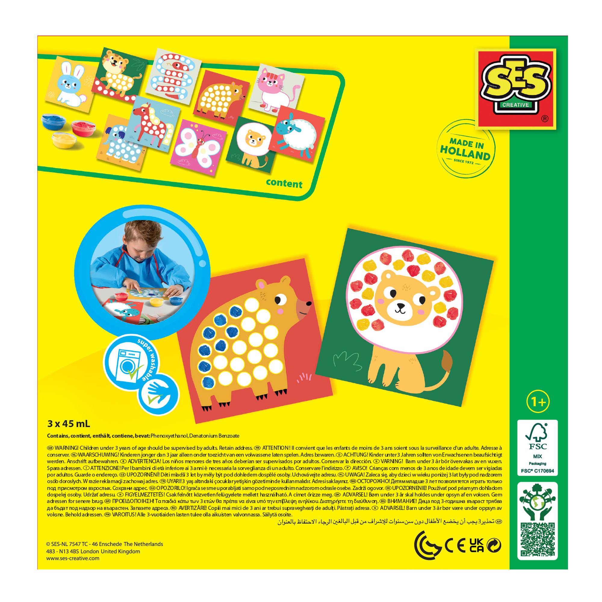 Fingermalfarben, SES CREATIVE, Gelb – Produktansicht