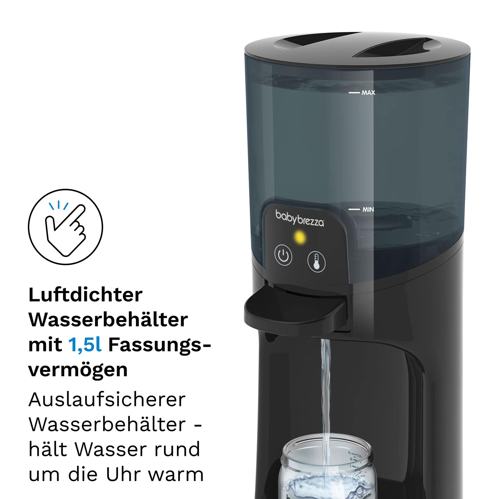 Babykostwärmer, babybrezza, Schwarz – Produktansicht