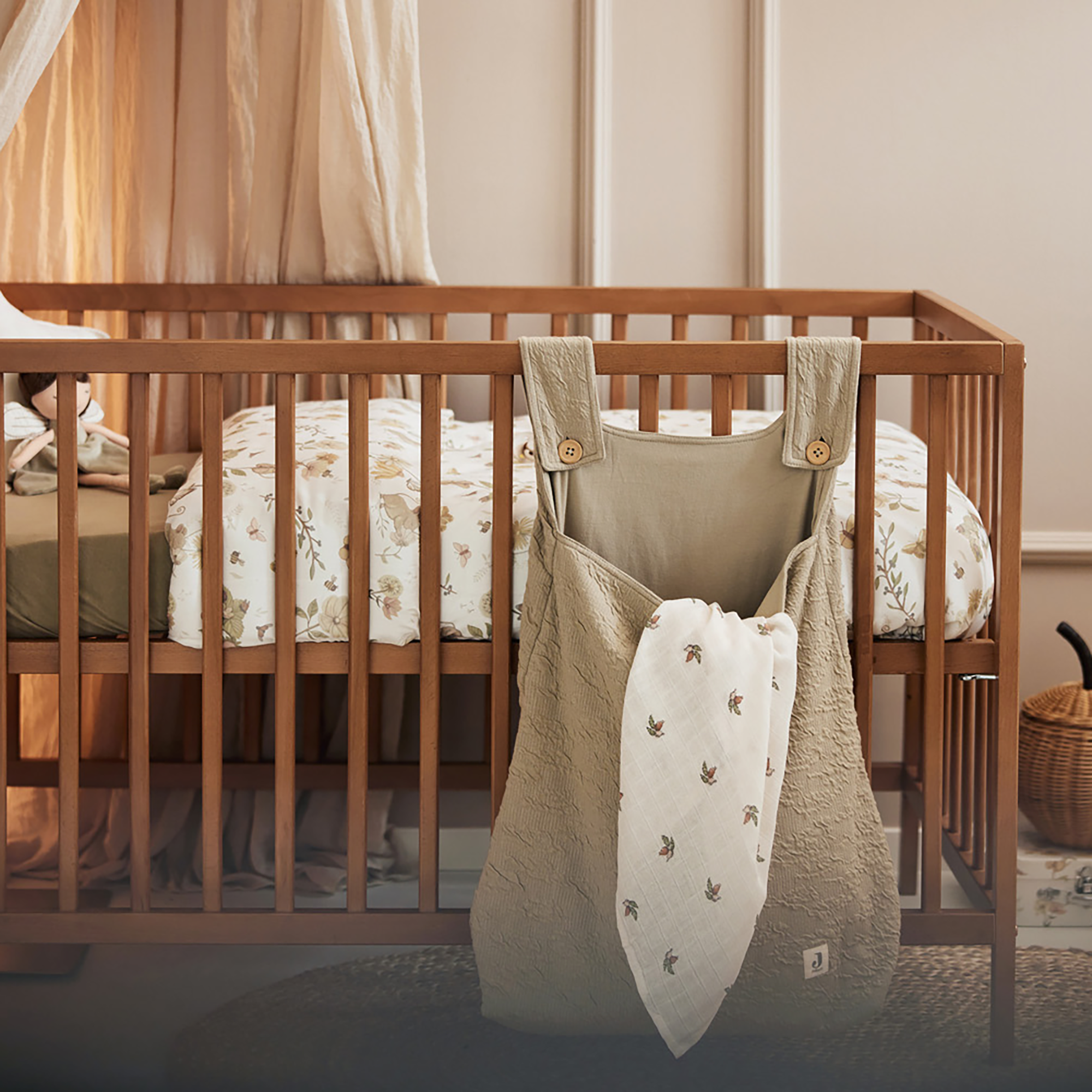 Aufbewahrung, jollein, Grün – Besonderheit: sorgt für Ordnung im Babyzimmer