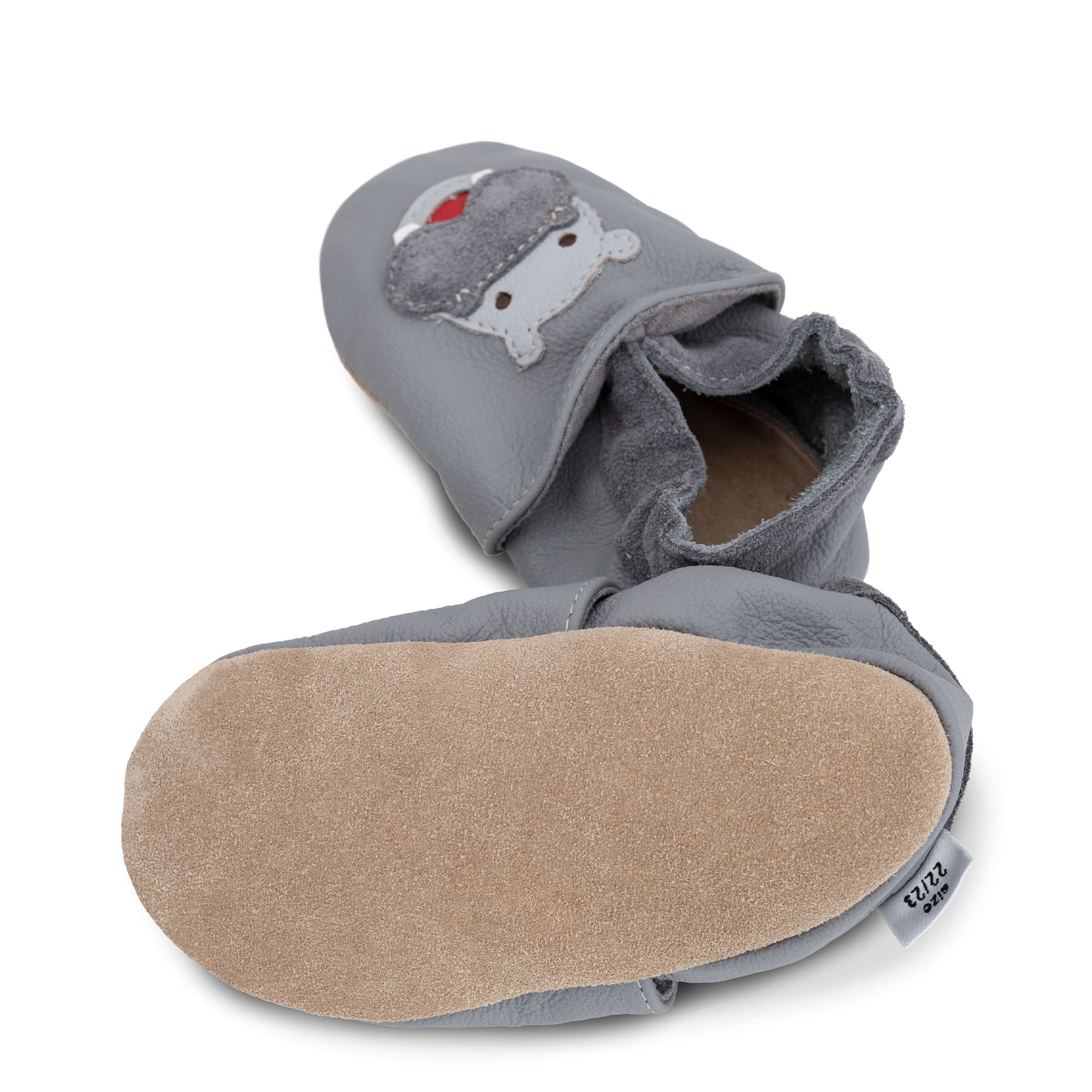 Krabbelschuhe, HOBEA, Grau – Produktansicht