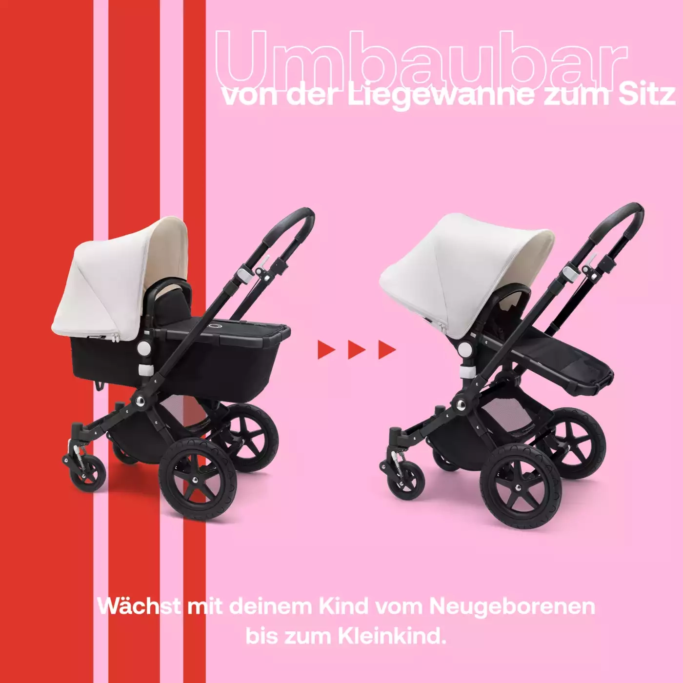 Kinderwagen schwarz, bugaboo – Produktansicht