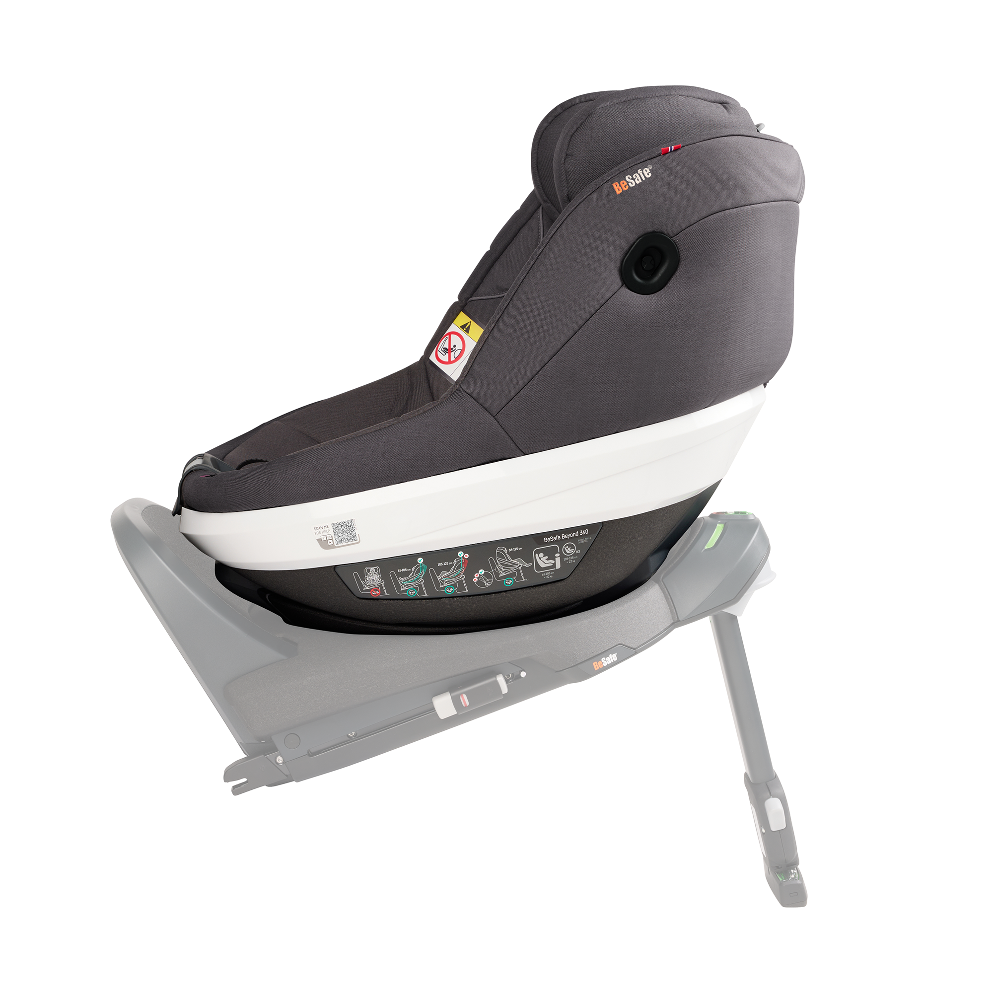 Reboarder 0-18 kg, Gruppe 0+/1, BeSafe, Grau – Produktansicht