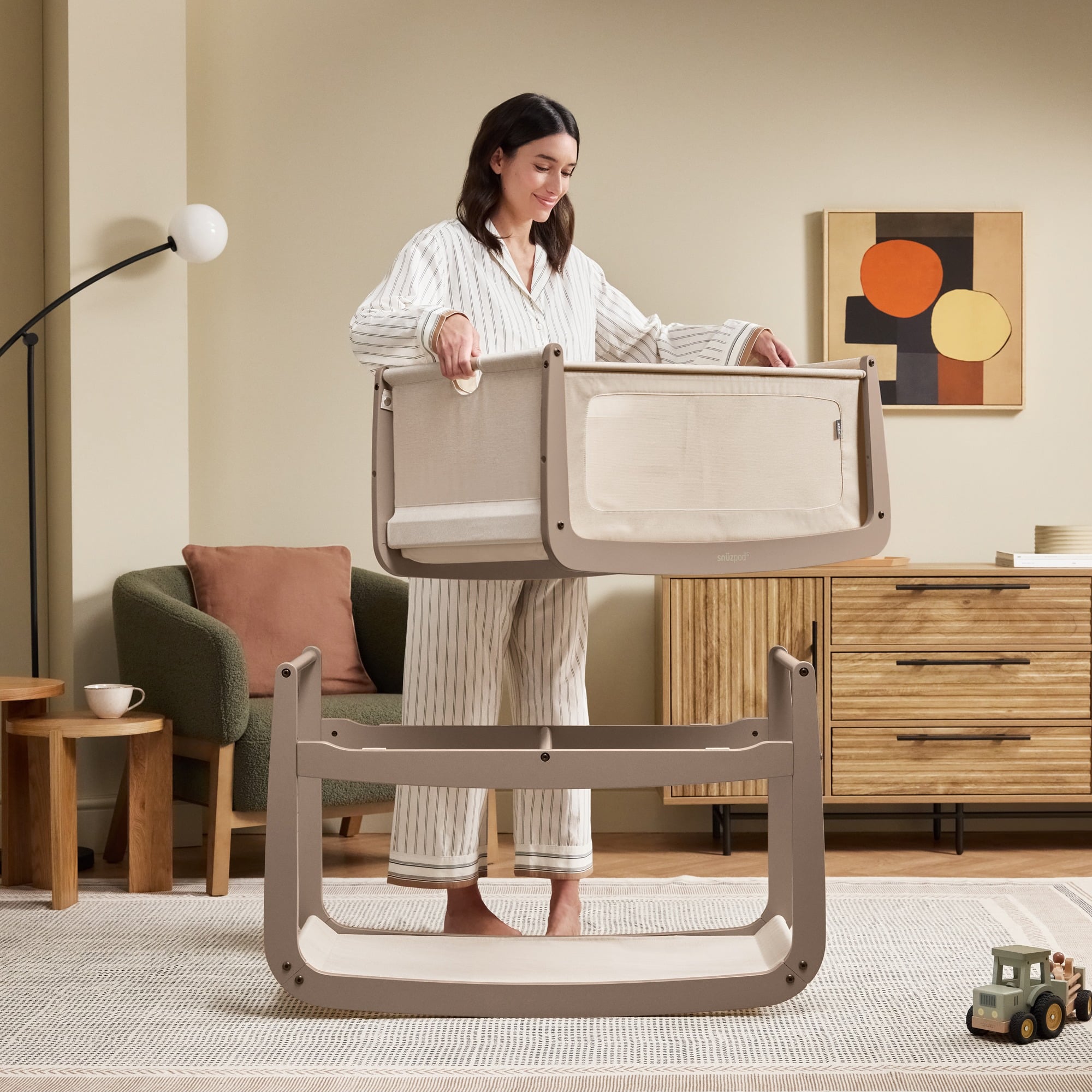 Beistellbetten, Snüz, Beige – Produktansicht