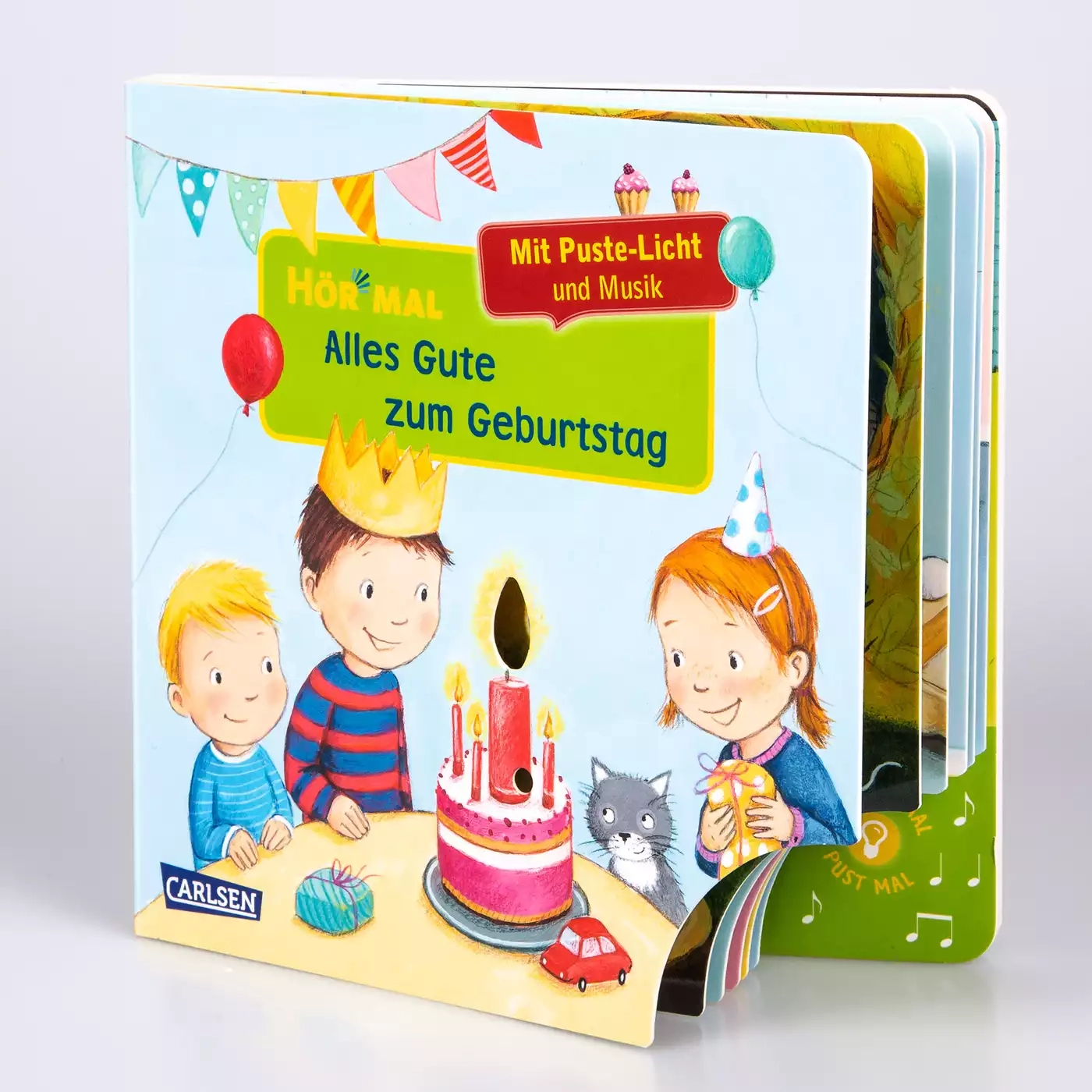Kinderbücher, CARLSEN, Mehrfarbig – Besonderheit: Geburtstagsbuch mit Musik und Geburtstagsstimmung