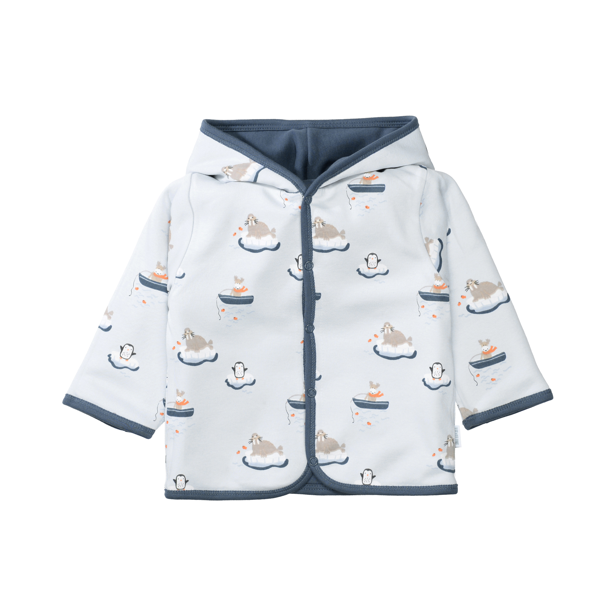 Wendejacken, LITTLE ONE, Blau – Besonderheit: aus 100% Bio-Baumwolle