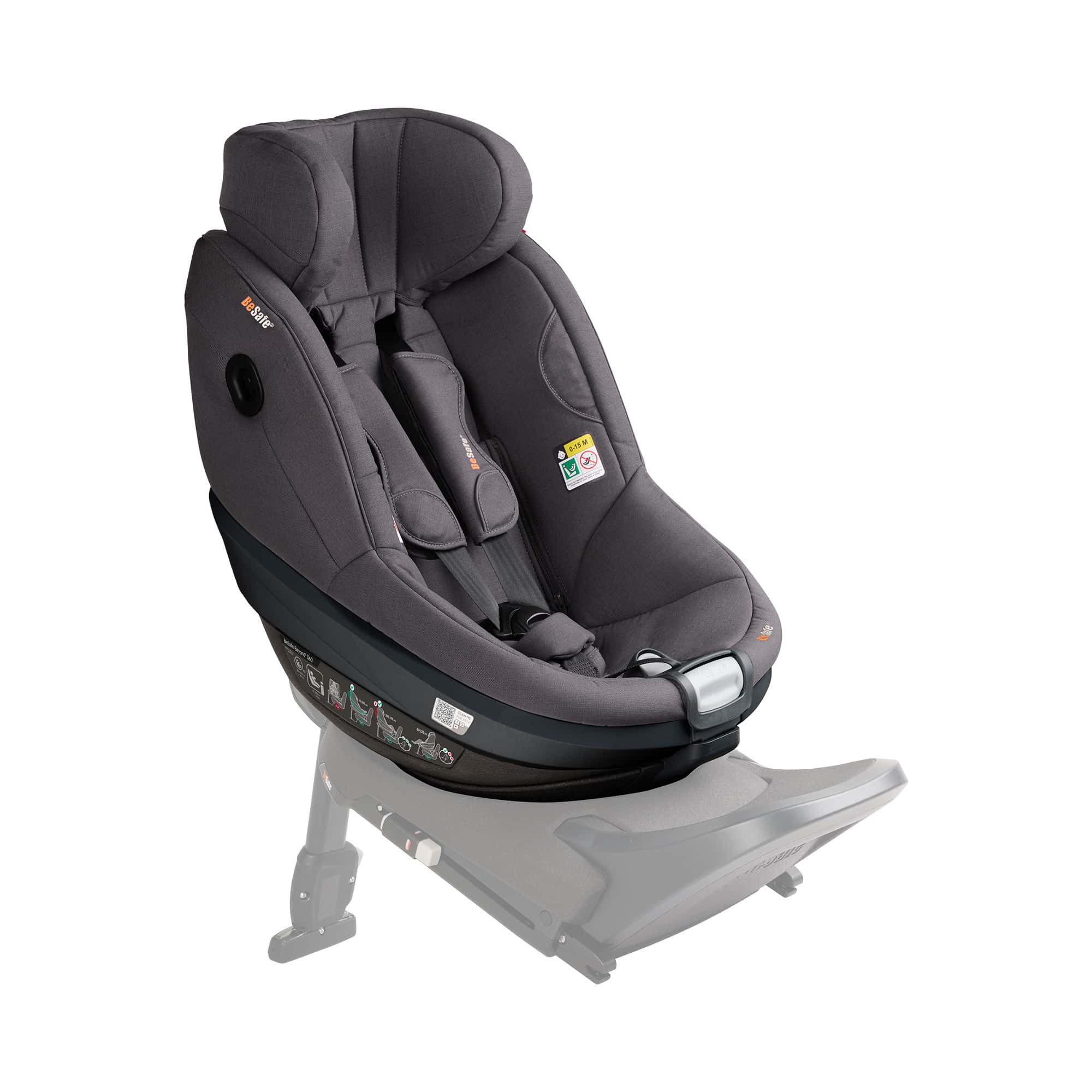 Reboarder 0-18 kg, Gruppe 0+/1, BeSafe, Grau – Produktansicht