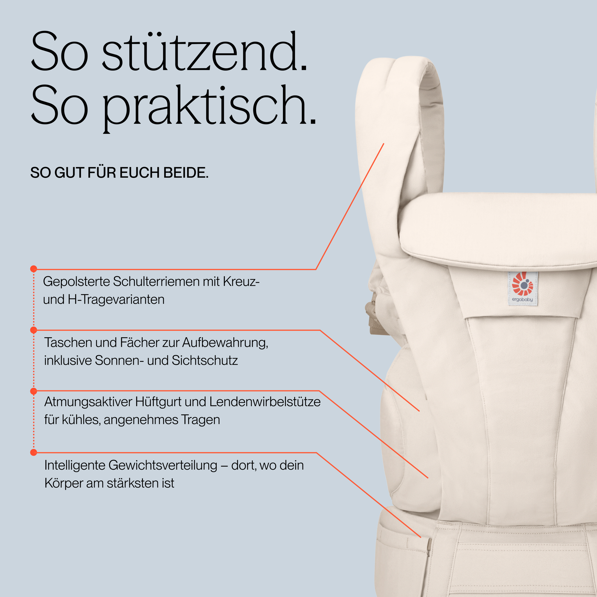 Fullbuckle Tragen, ERGObaby, Braun – Produktansicht