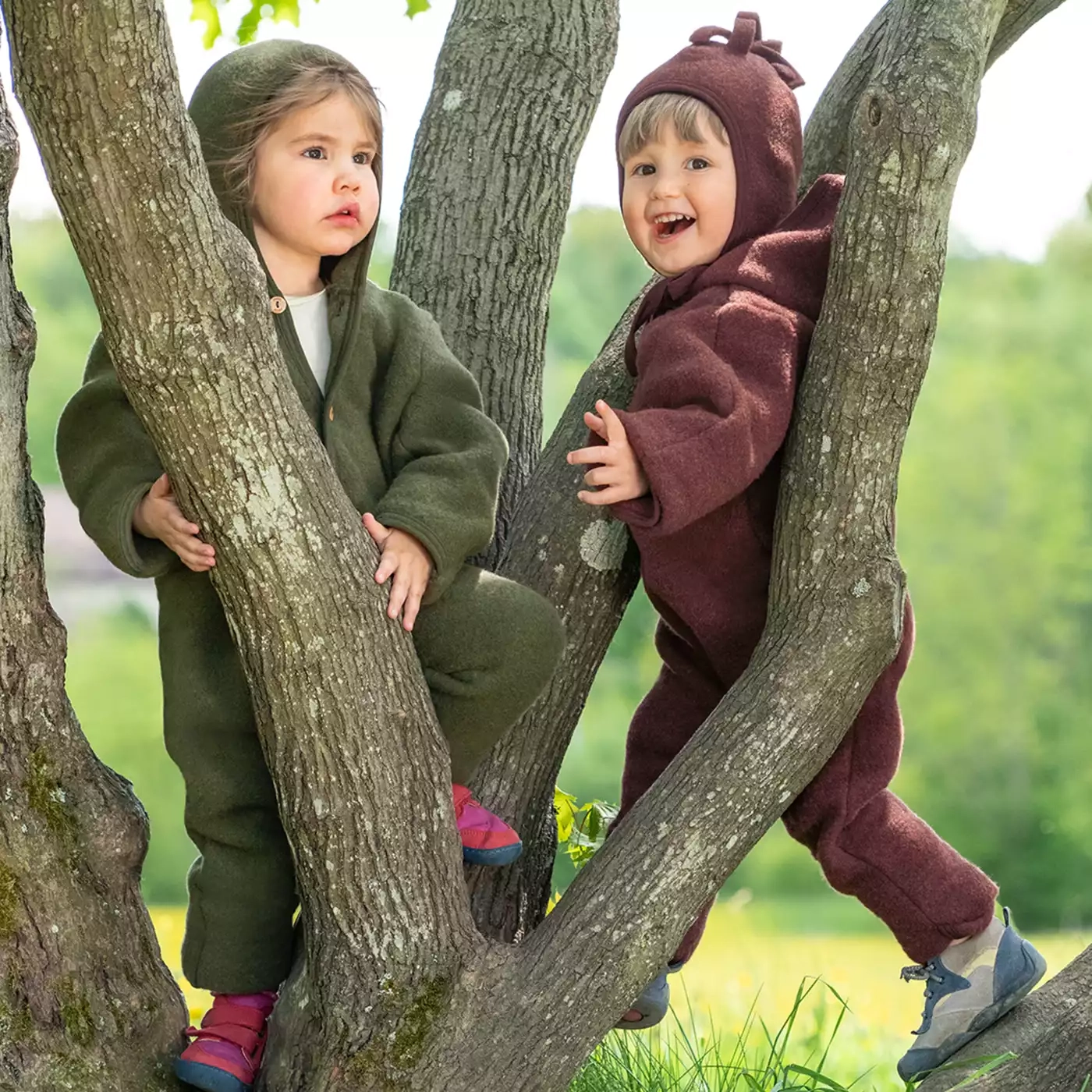 Wollwalk Overalls, ENGEL, Grün – Besonderheit: aus 100% Merinoschurwolle