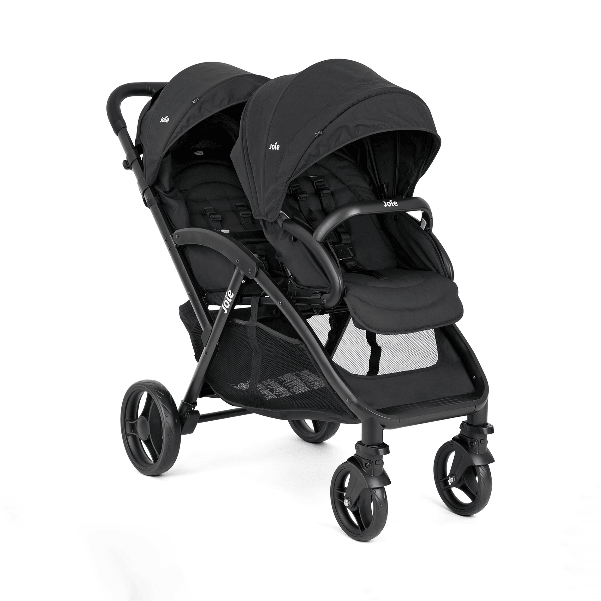 Zwillingswagen & Geschwisterwagen, Joie, Schwarz – Besonderheit: Geschwister-Buggy für zwei Kinder ab Geburt bis 15 kg