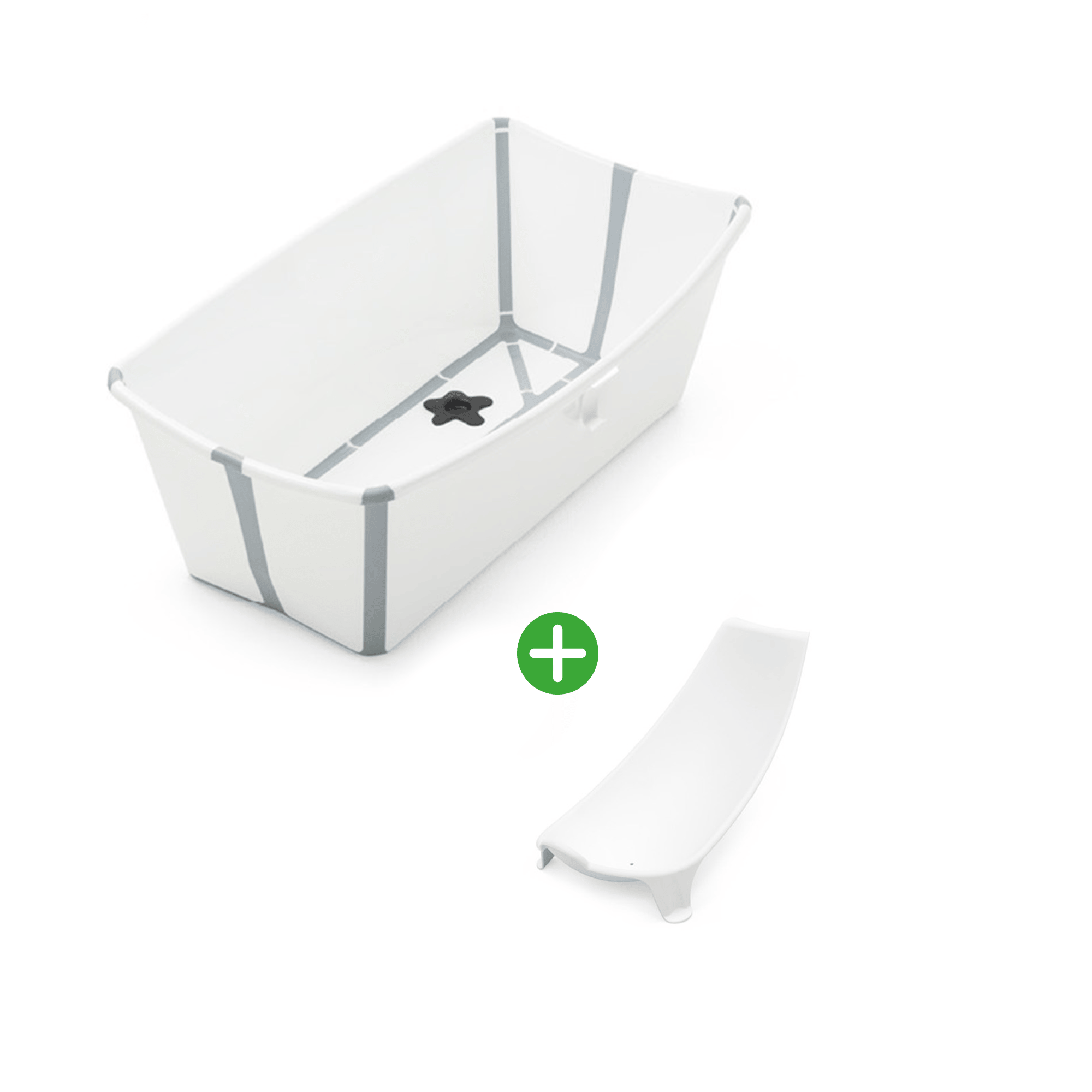 Set Flexi Bath® XL White Grey mit Newborn Support STOKKE Grau 9000000000587 1