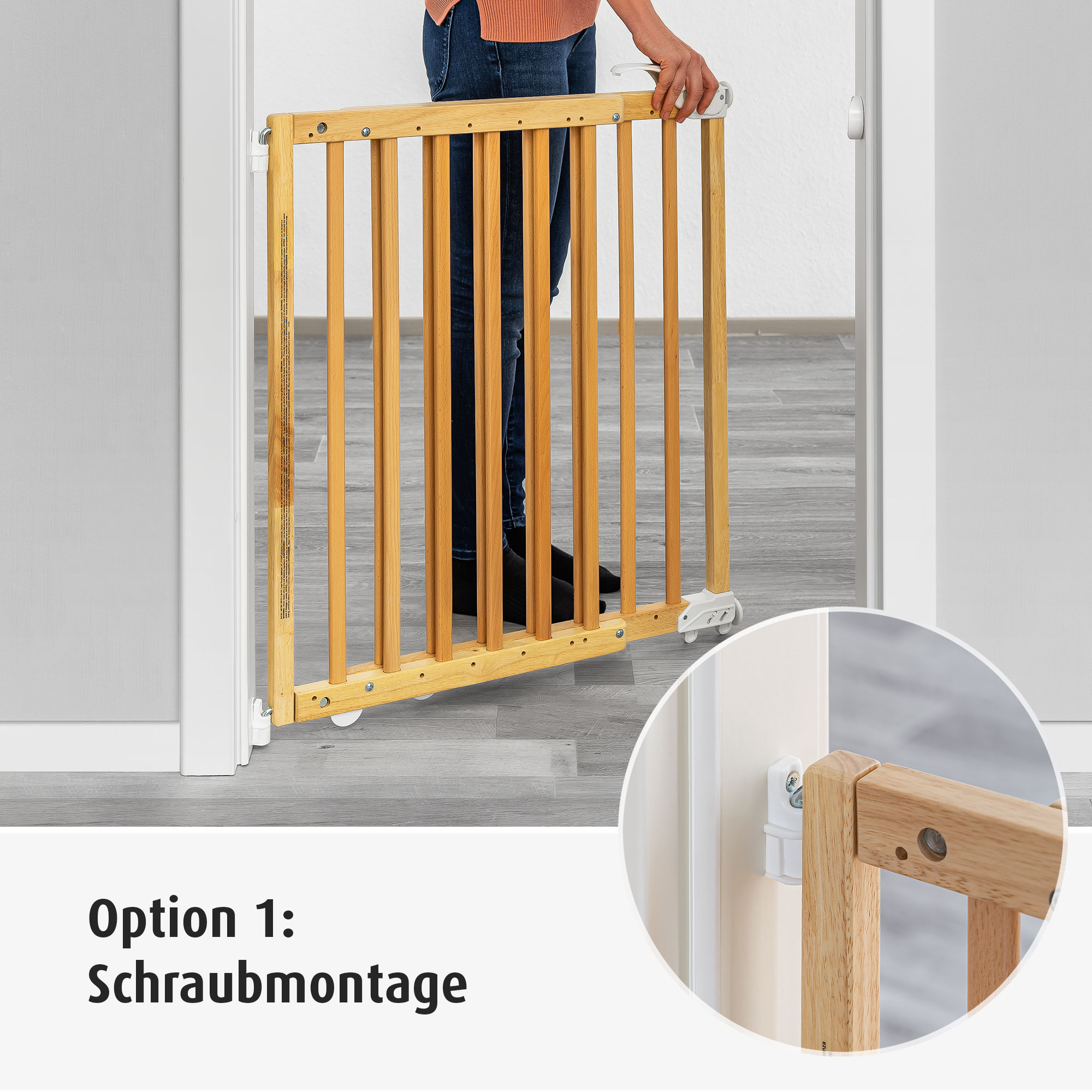 Tür- & Treppenschutzgitter, reer, Braun – Produktansicht