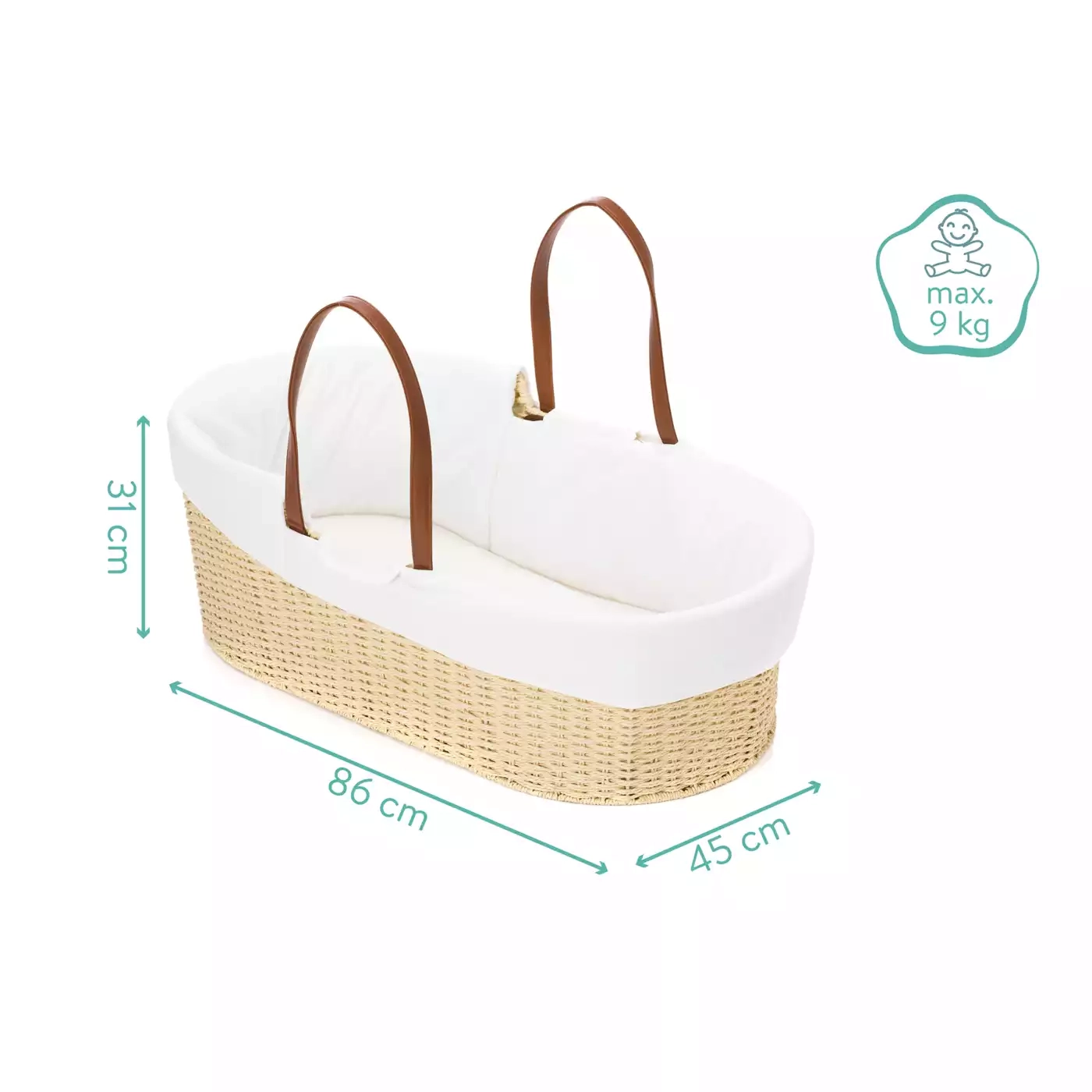 Moseskörbe, fillikid, Braun – Produktansicht