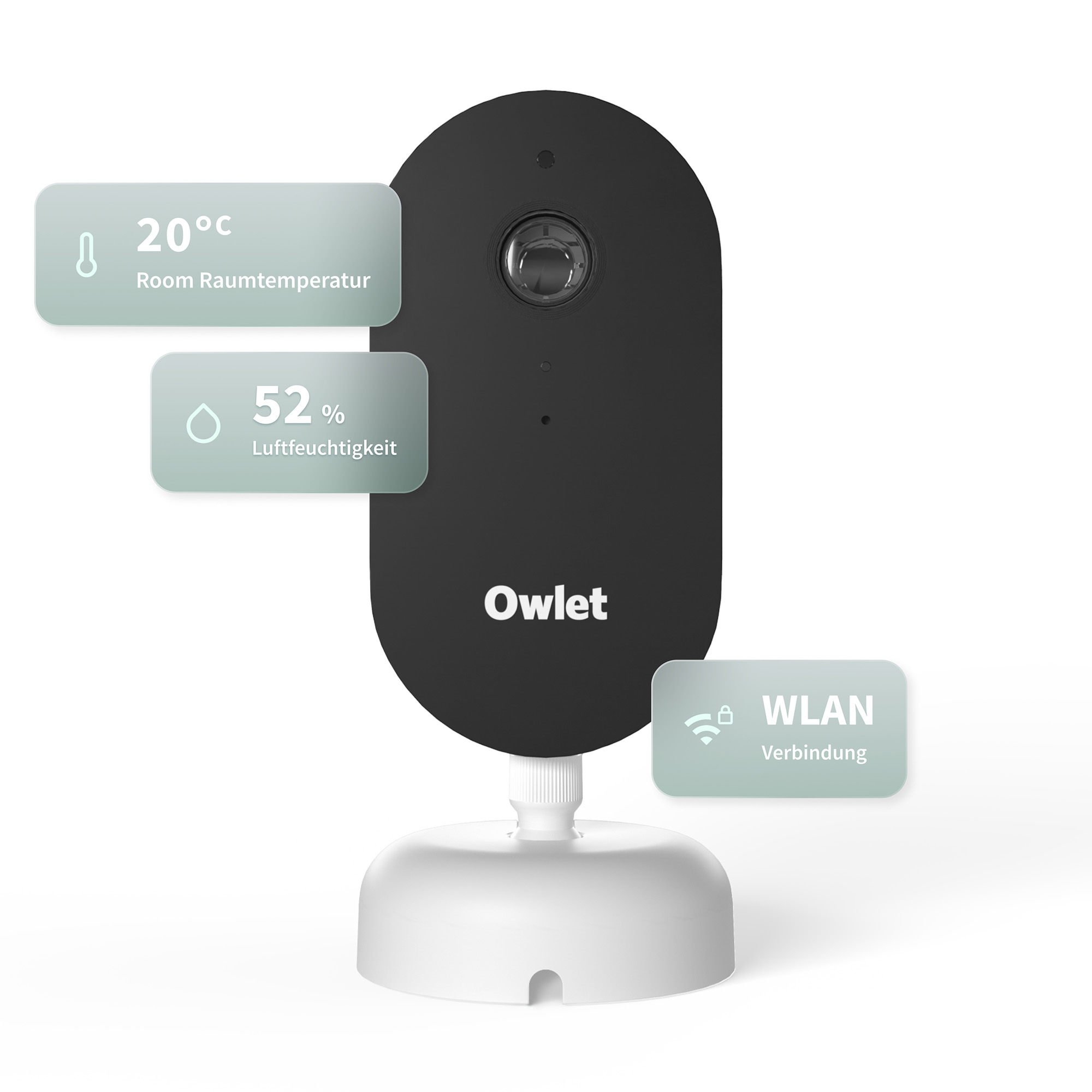 Video Babyphone, Owlet, Schwarz – Produktansicht