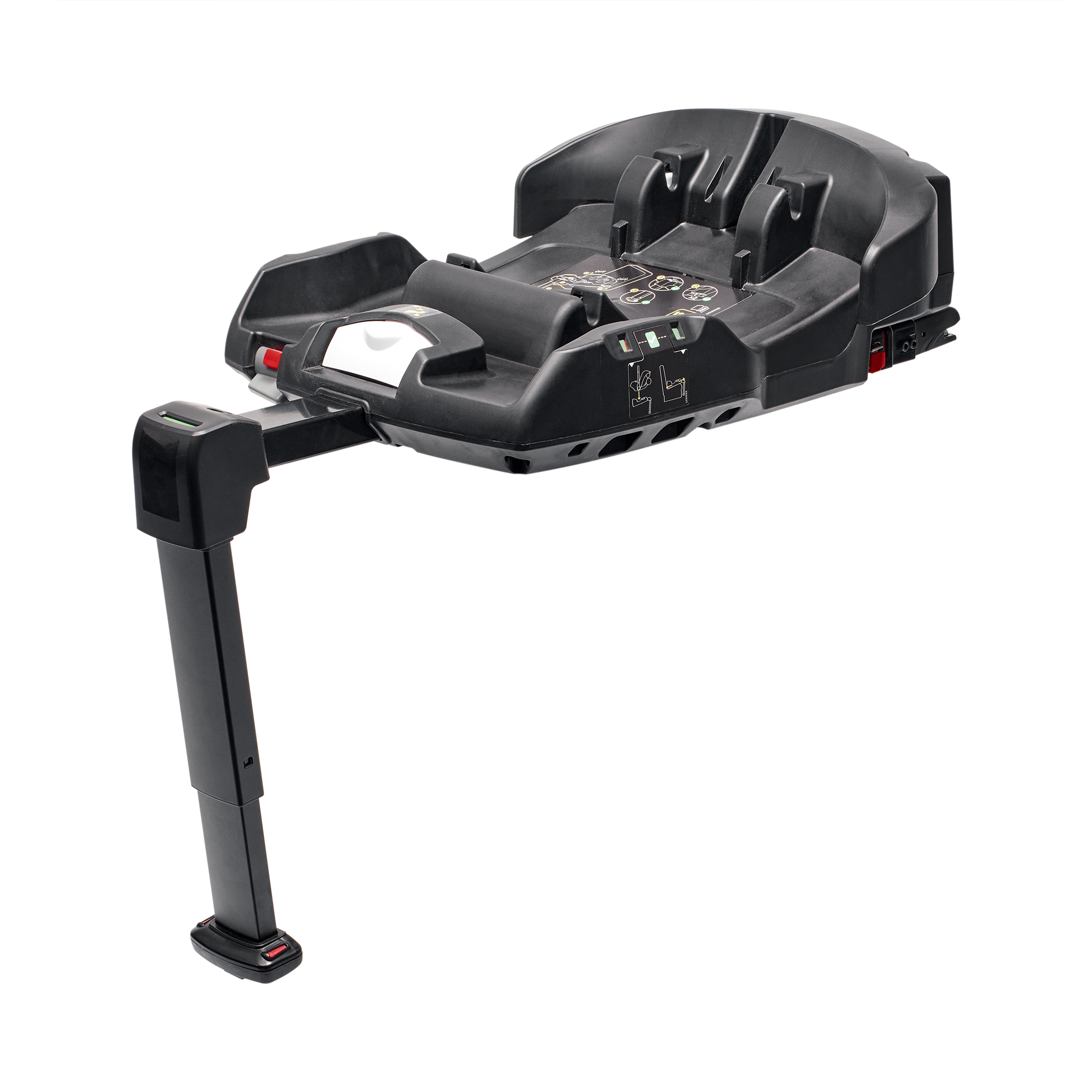 Isofix Stationen, doona, Schwarz – Besonderheit: ISOFIX Basisstation mit Stützfuß – für die Auto-Babyschale Doona i