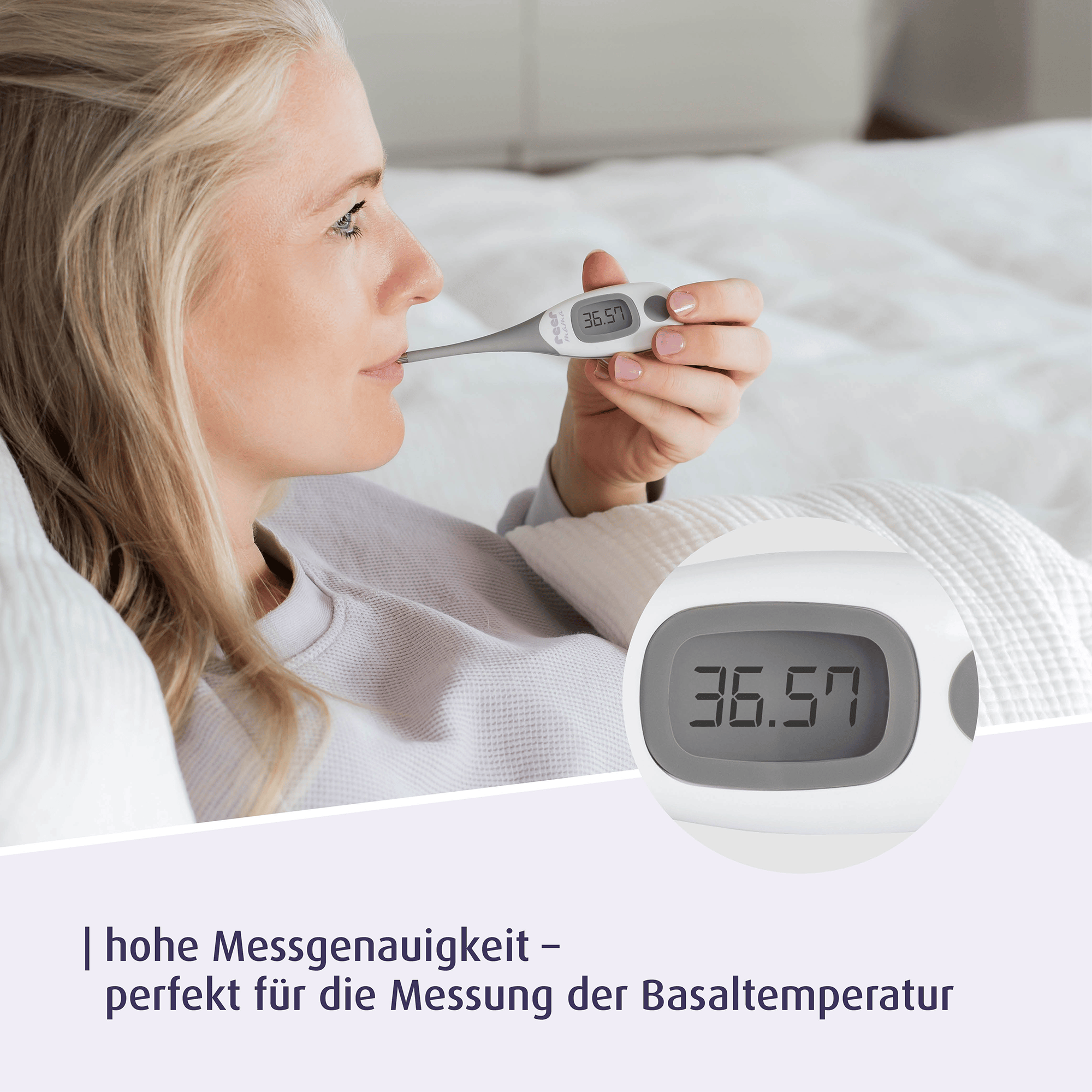 Fieberthermometer, reer mama, Weiß – Produktansicht