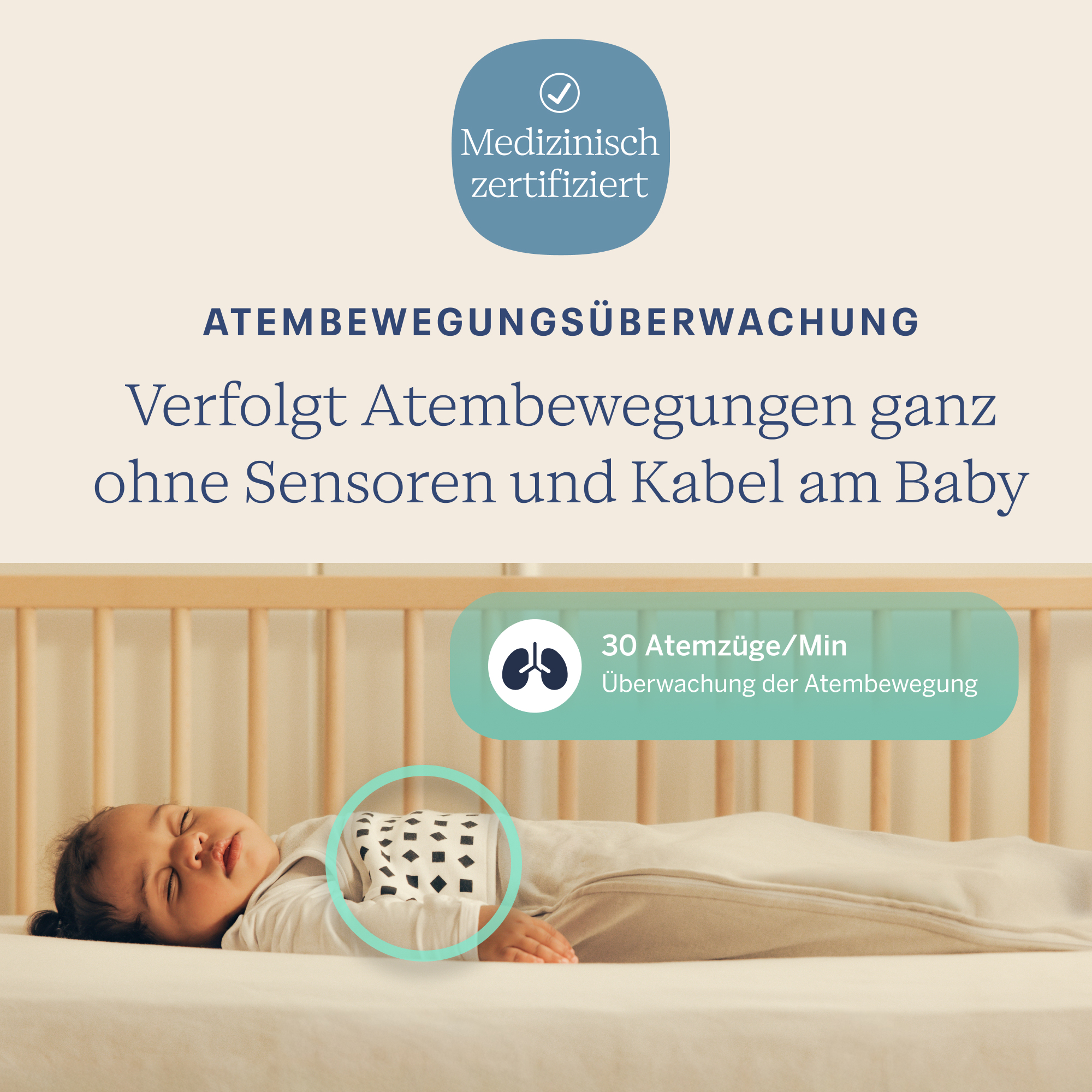 Babyphone, Nanit, Weiß – Produktansicht