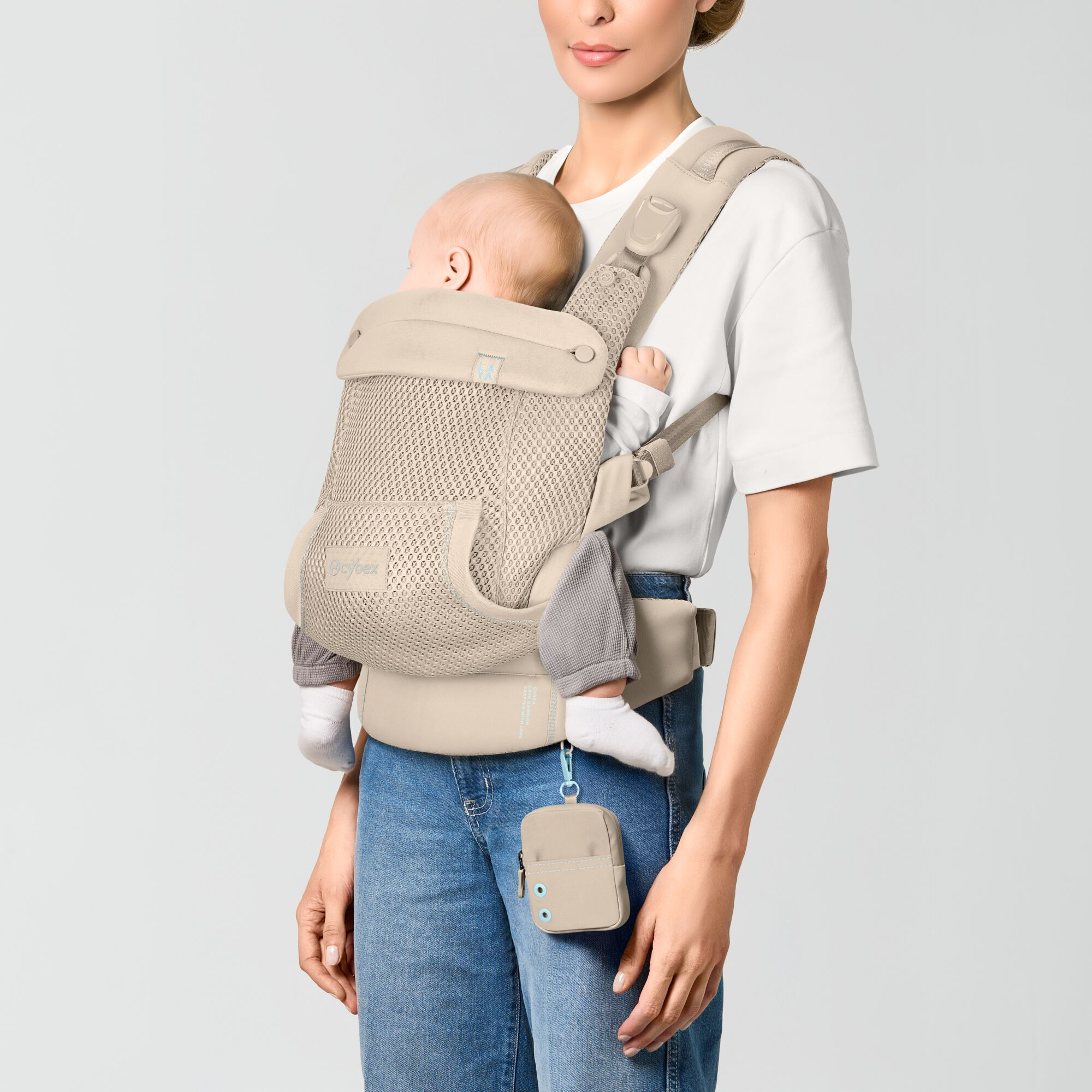 Babytragen, cybex, Beige – Besonderheit: magnetische Schnallen