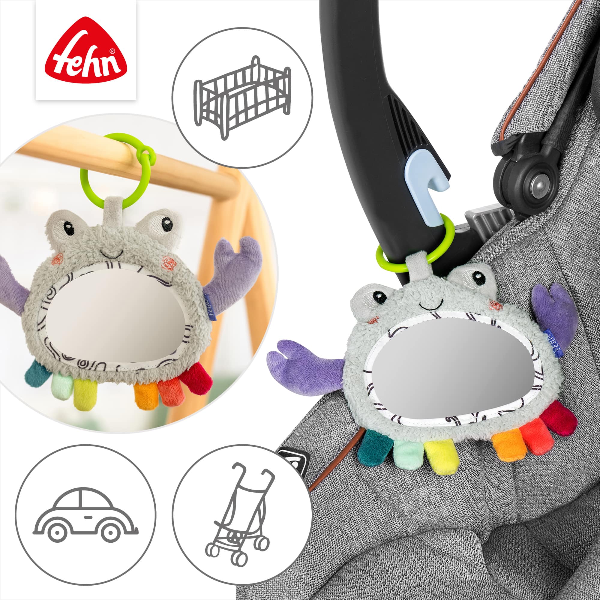 Kinderwagen Spielzeug, fehn, Mehrfarbig – Produktansicht