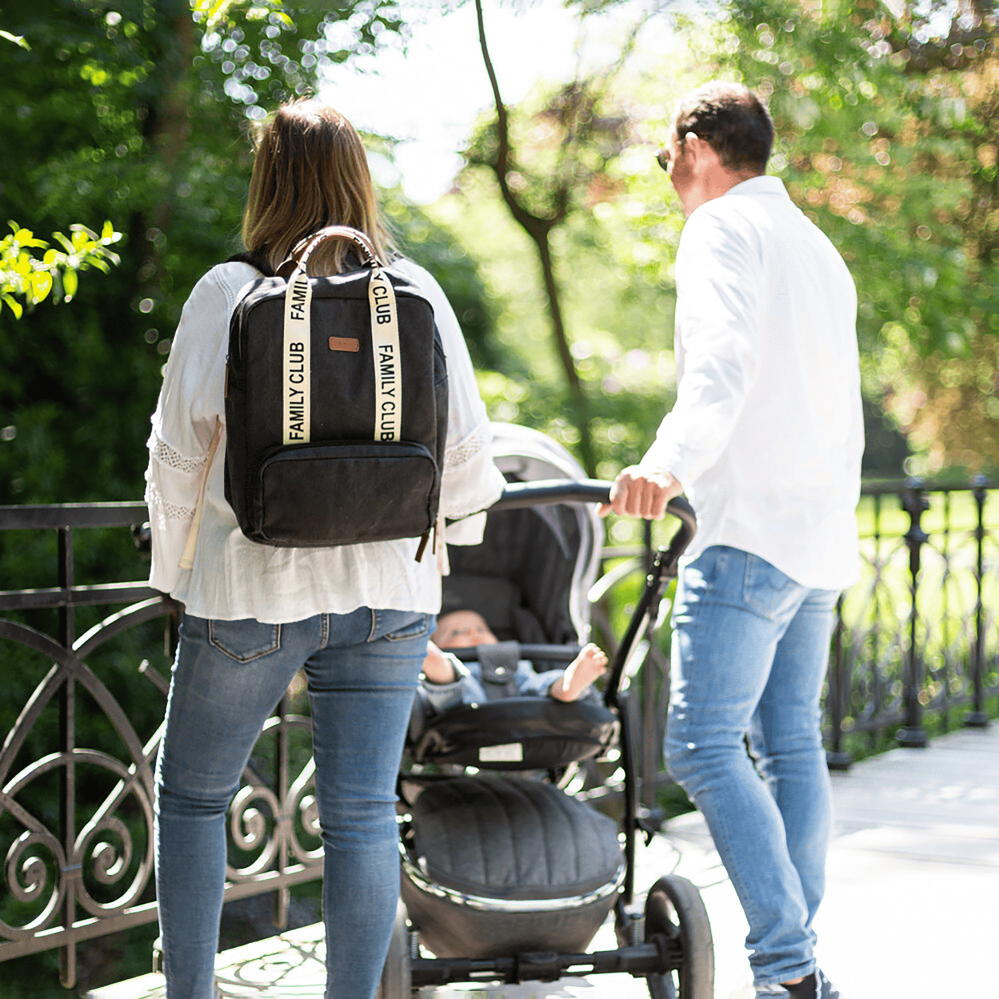 Produkte, CHILDHOME, Schwarz – Besonderheit: inklusive Wickelunterlage, Kinderwagenhaken und Trolley-Gurten