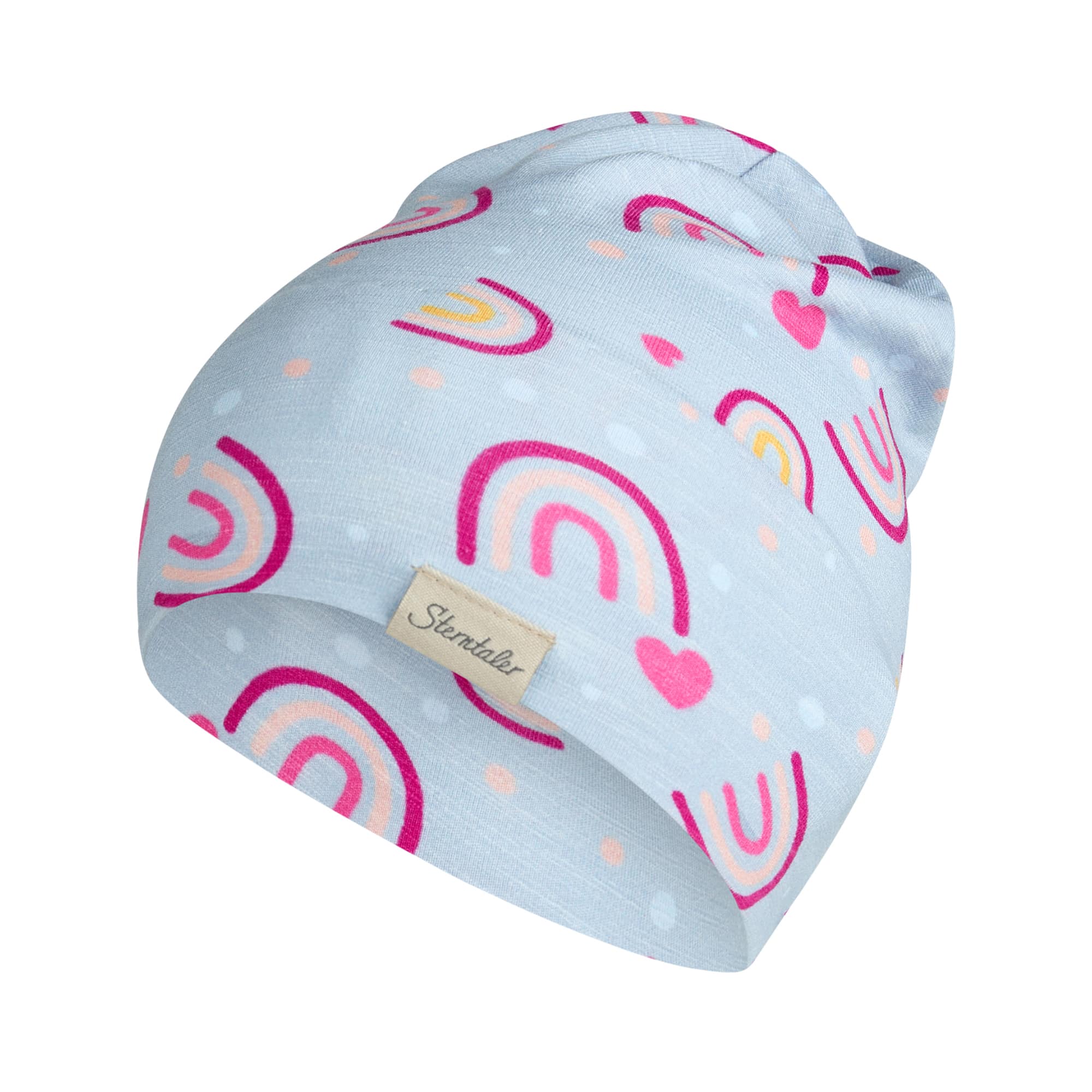 Beanie Mützen, Sterntaler, Blau – Besonderheit: mit 2 Tragevarianten: mit oder ohne Umschlag