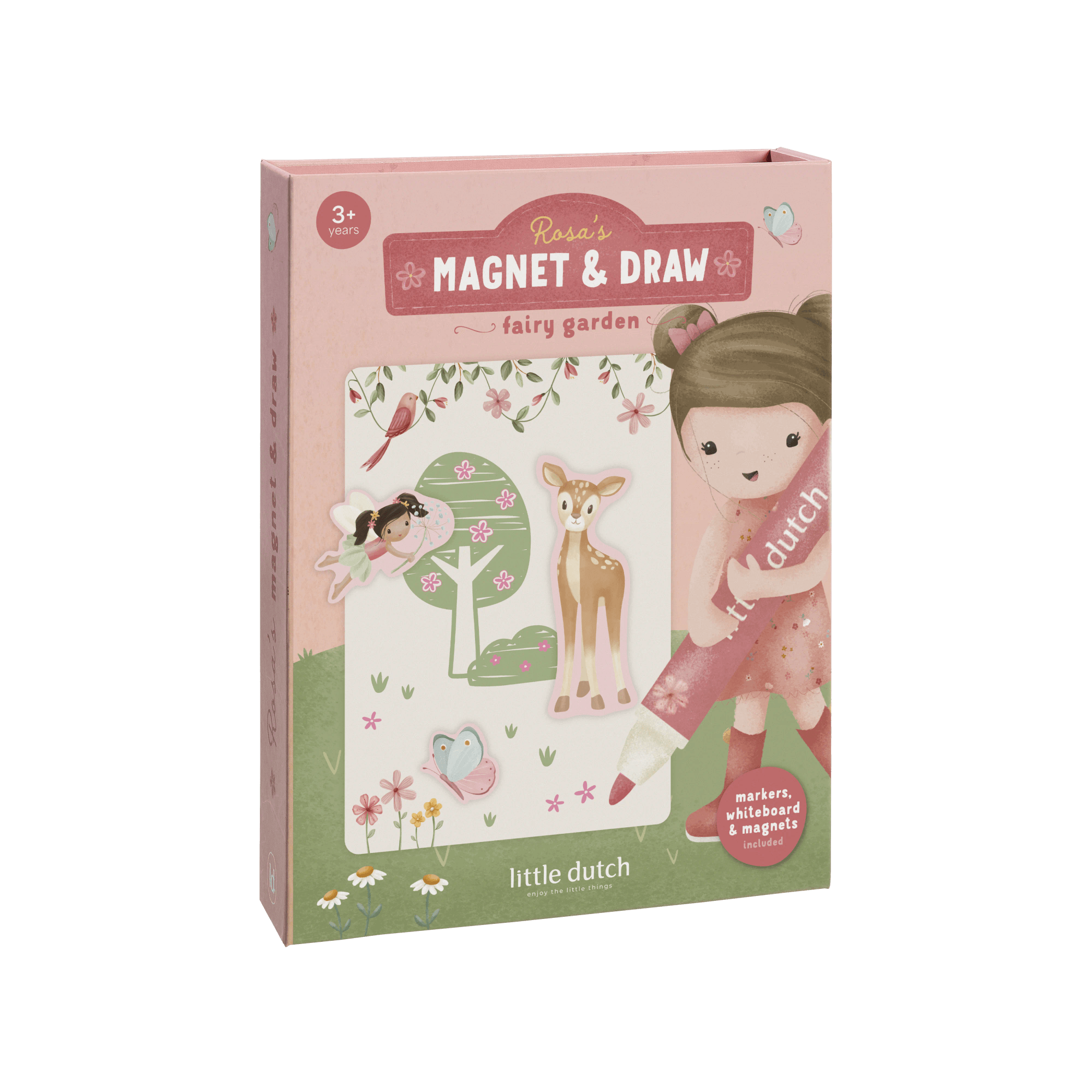 Malbücher, LITTLE DUTCH, Pink – Besonderheit: mit Illustrationen und Magneten
