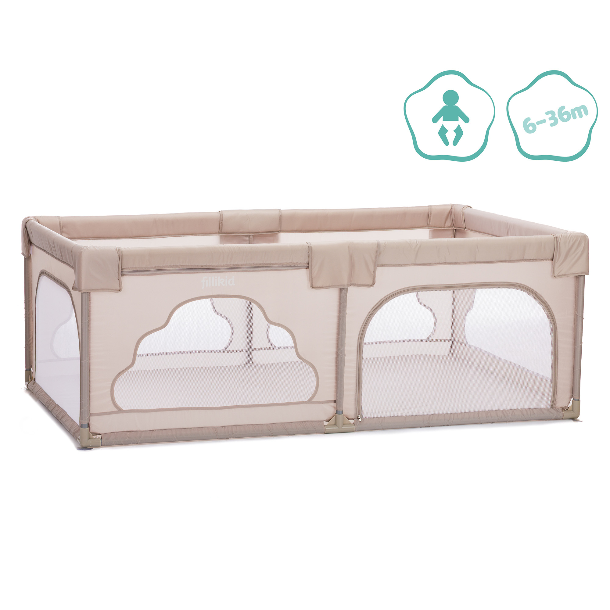 Laufgitter & Laufgittereinlagen, fillikid, Beige – Produktansicht