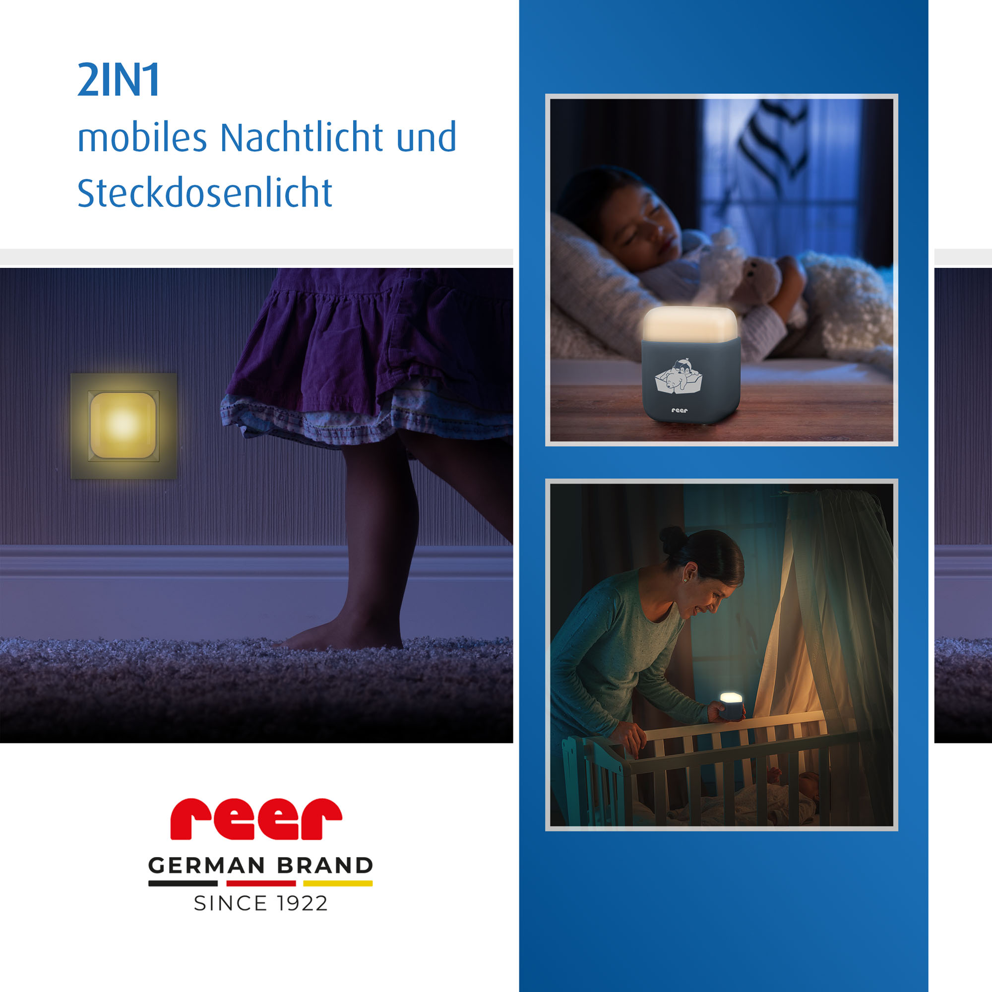 Nachtlichter, reer, Blau – Produktansicht