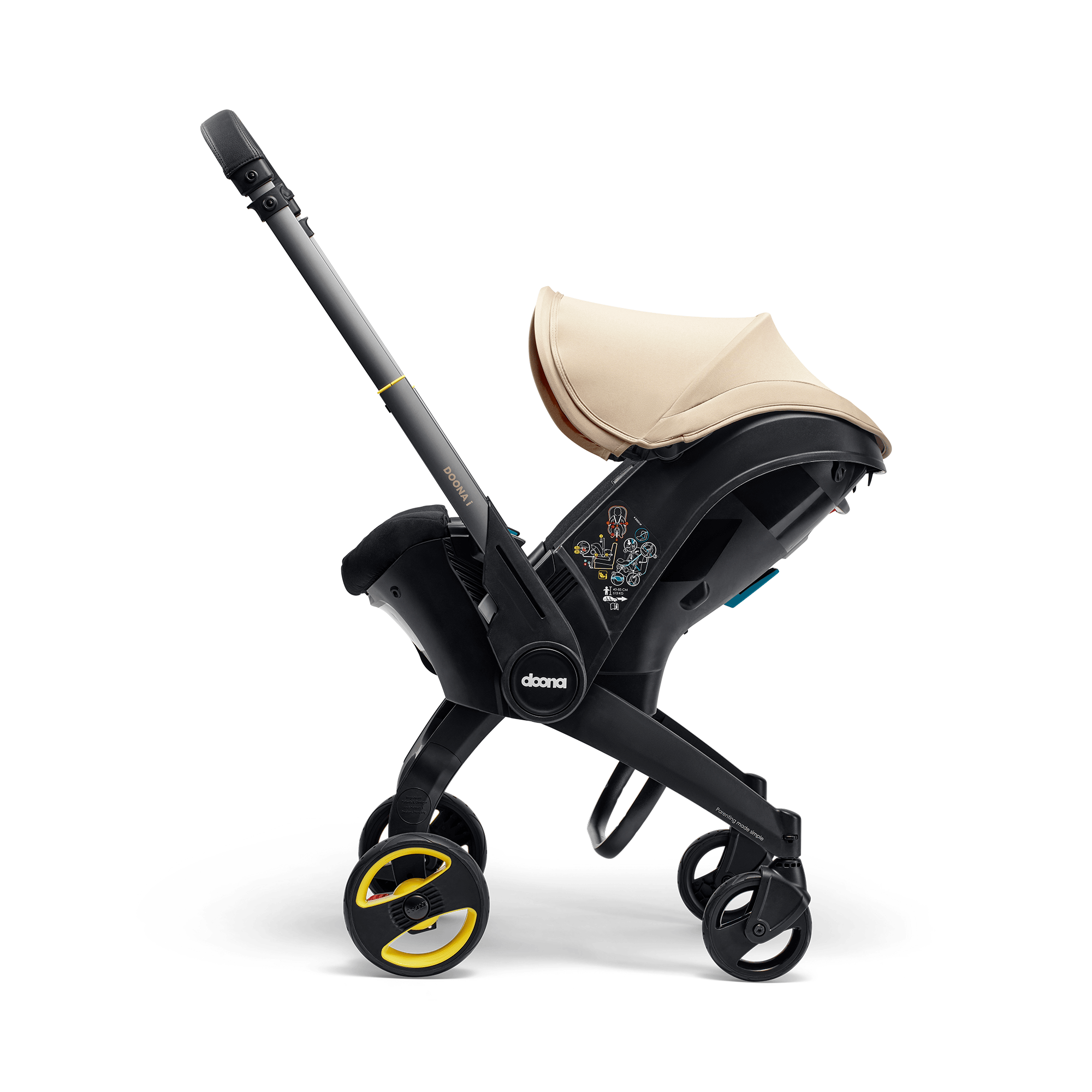 Babyschalen 0-13 kg, Gruppe 0+, doona, Beige – Produktansicht