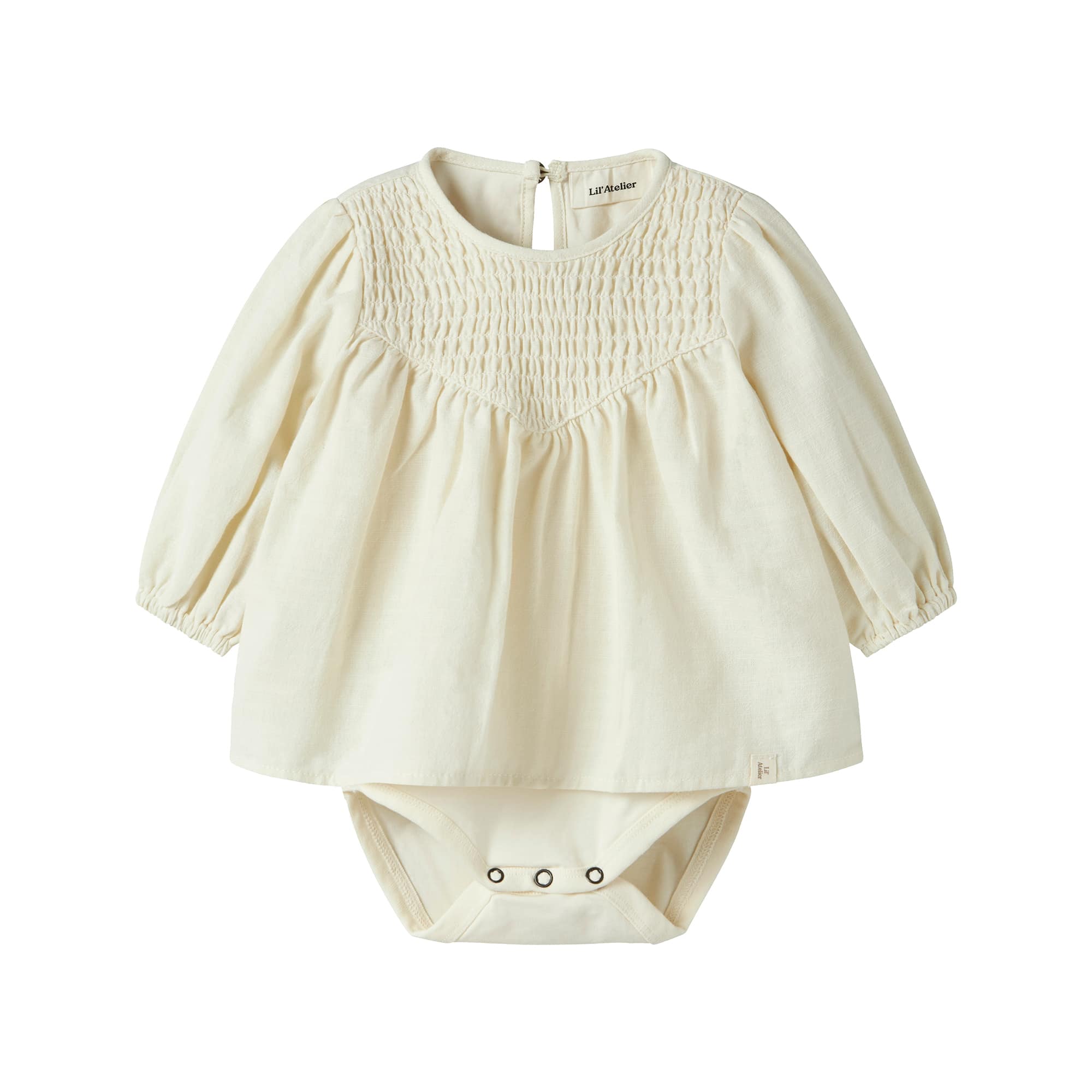 Langarmbodys, Lil' Atelier, Beige – Besonderheit: Hemd und Body in einem 