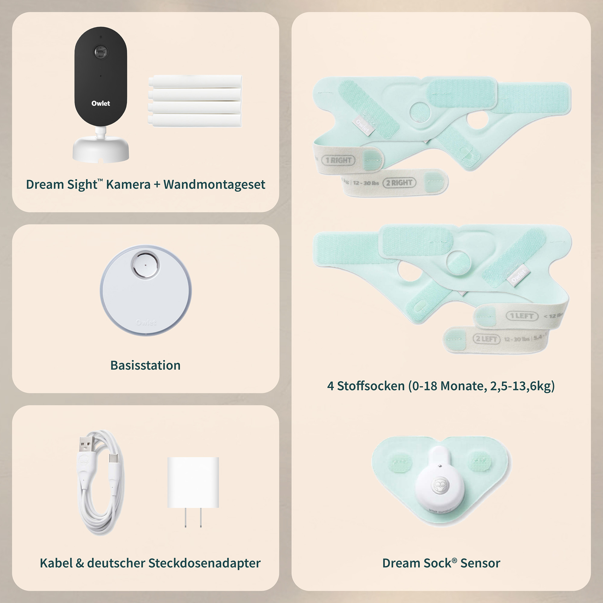 Video Babyphone, Owlet, Grün – Produktansicht