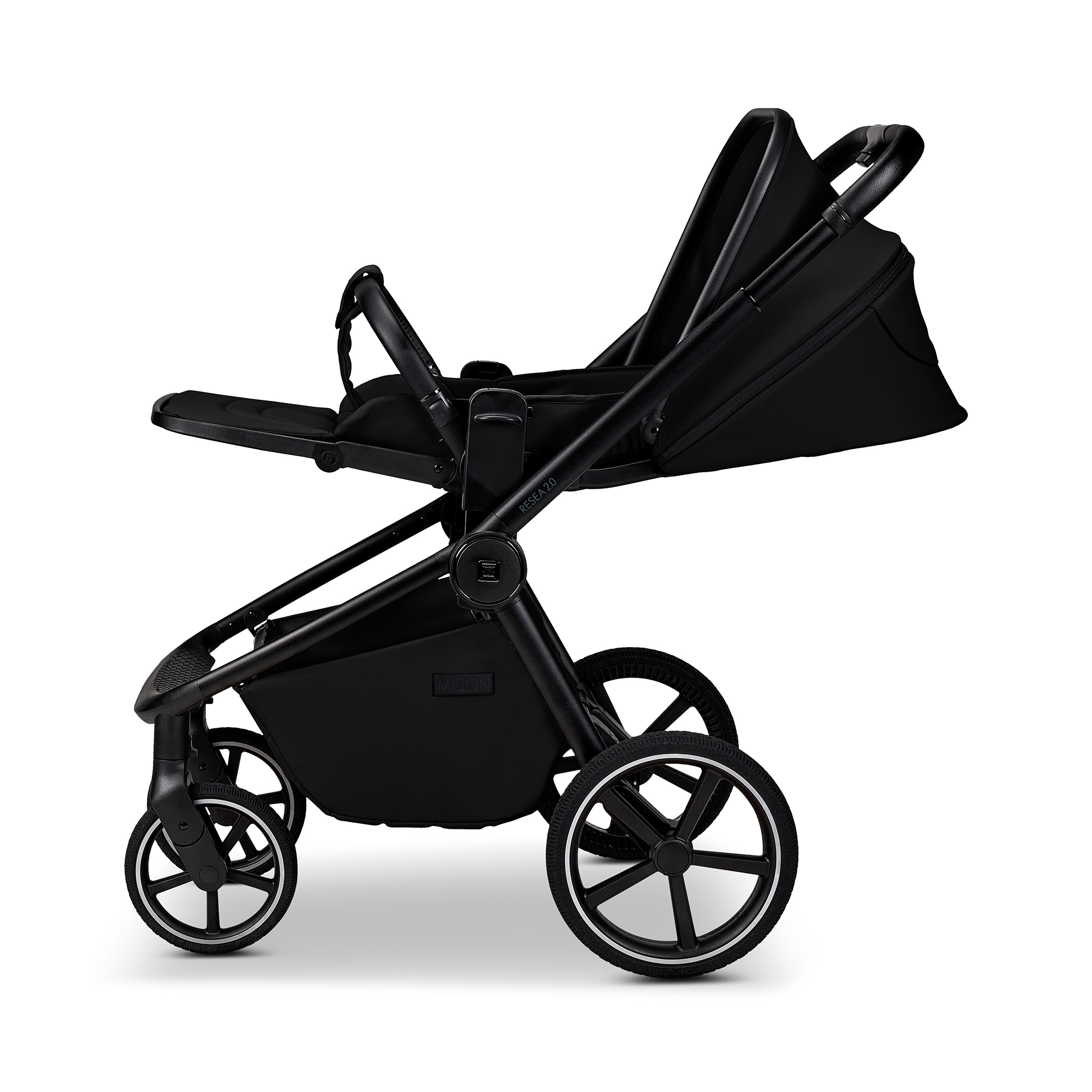 Kombi-Kinderwagen, MOON, Schwarz – Produktansicht