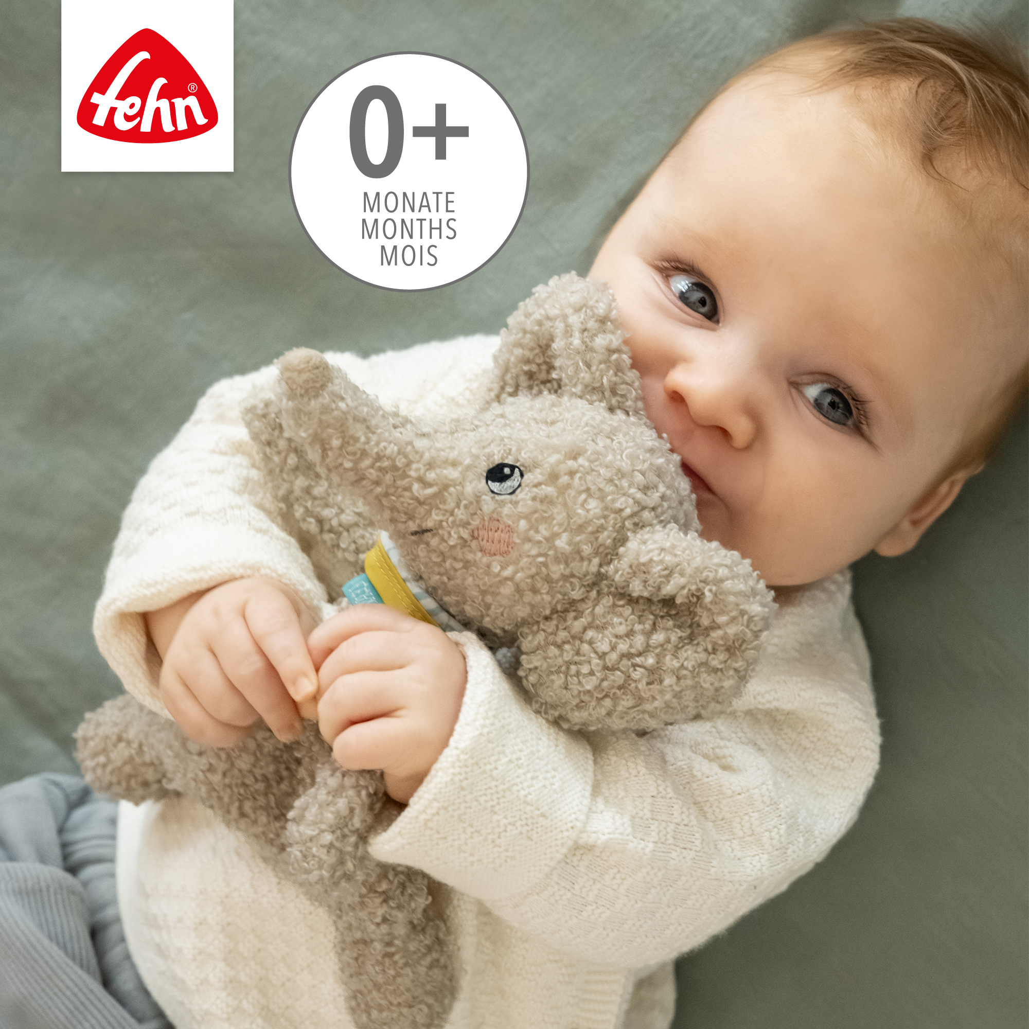 Schmusetücher, fehn, Grau – Produktansicht