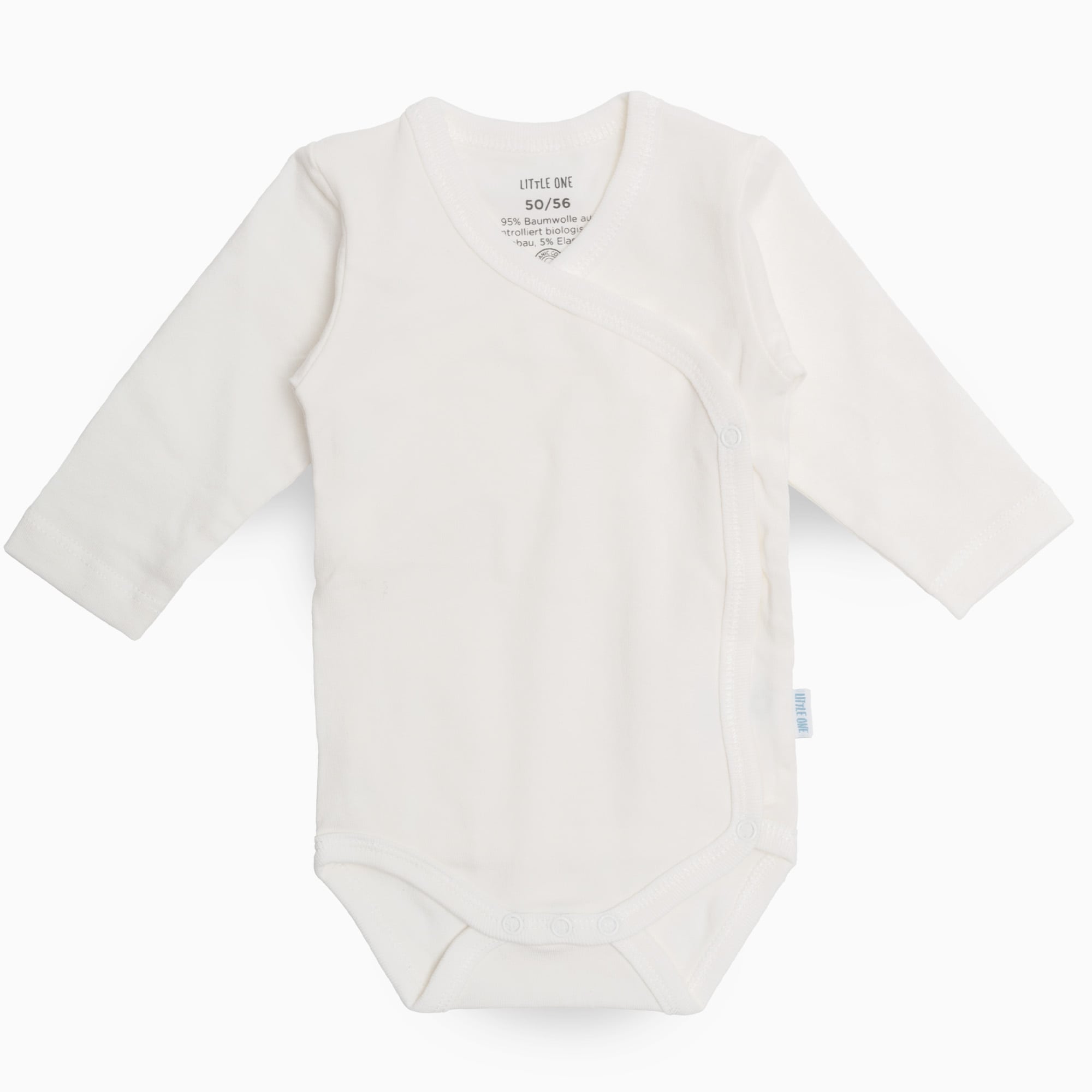 Wickelbodys, LITTLE ONE, Weiß – Besonderheit: hochwertiger Bio-Baumwollmix