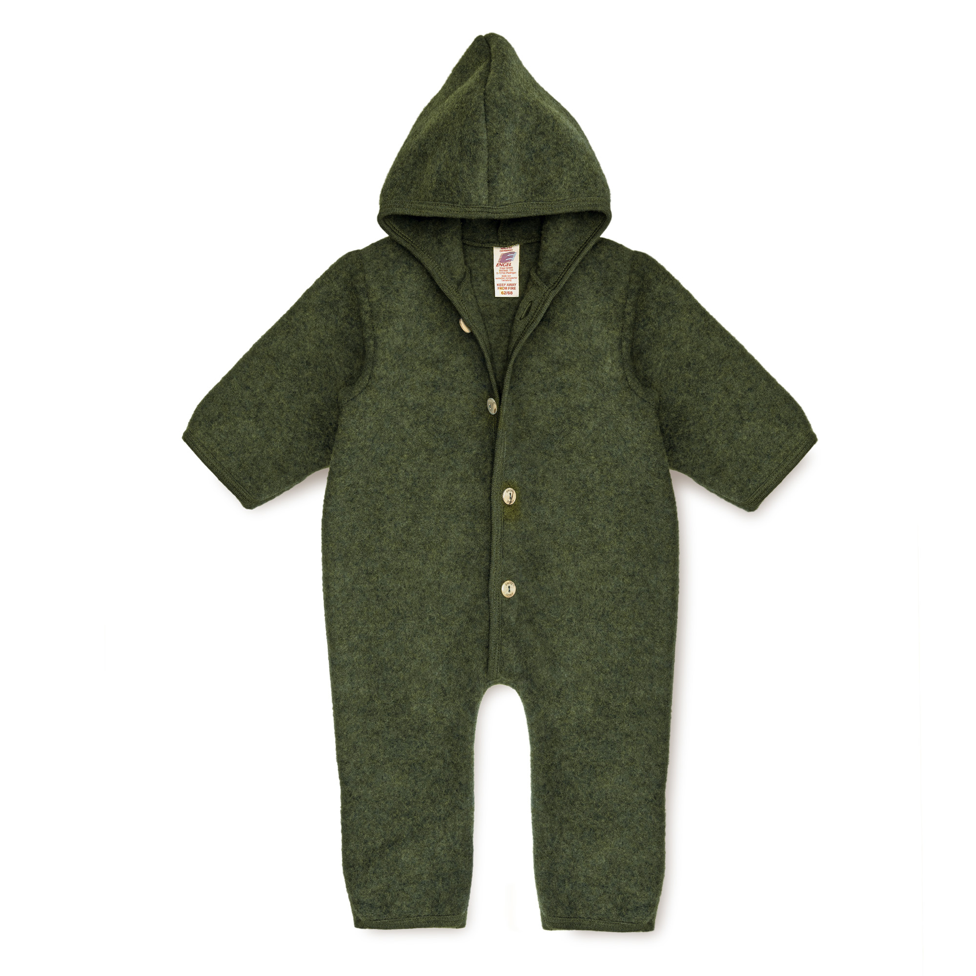 Wollwalk Overalls, ENGEL, Grün – Besonderheit: aus 100% Merinoschurwolle