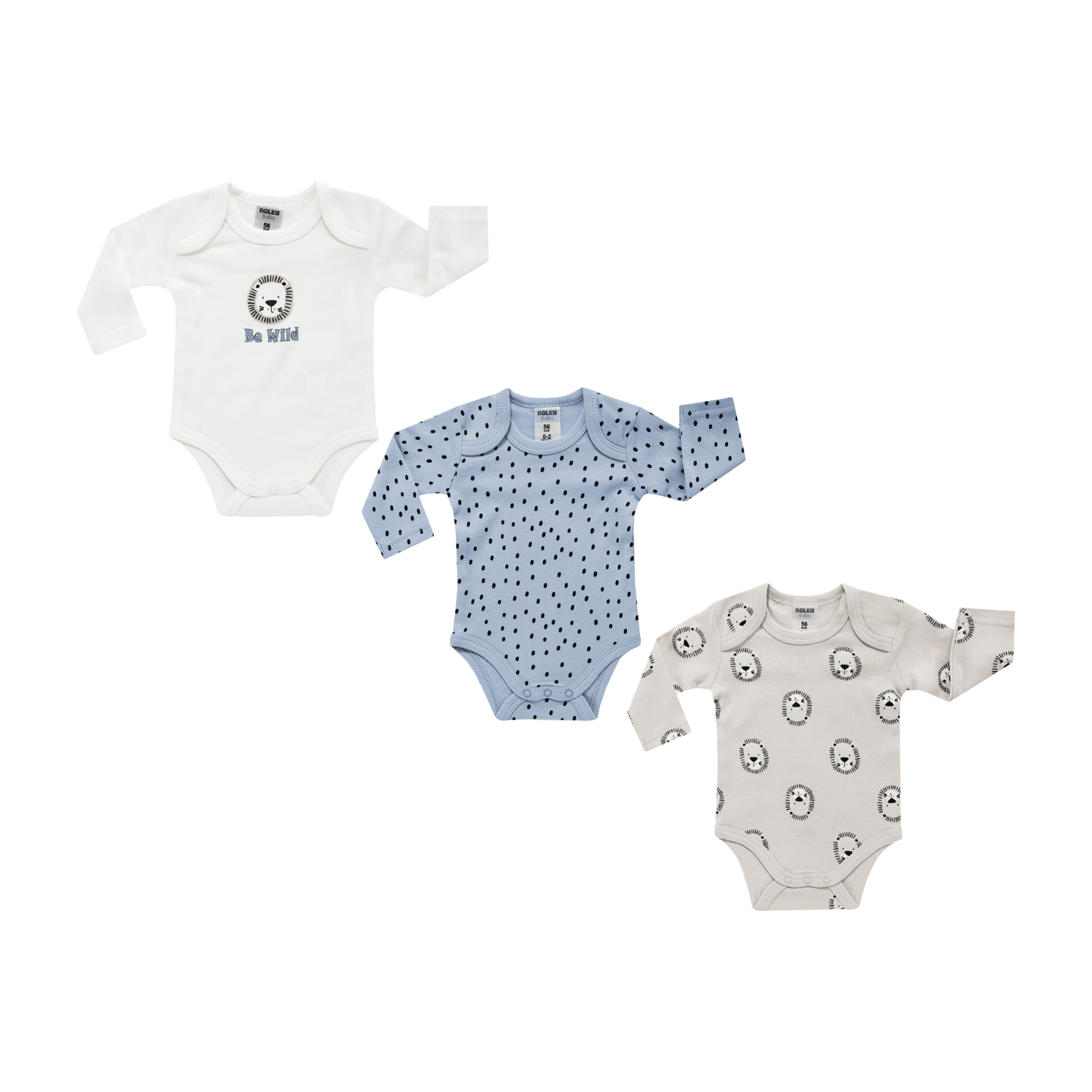 Langarmbodys, Boley, Beige – Besonderheit: aus 100% Baumwolle