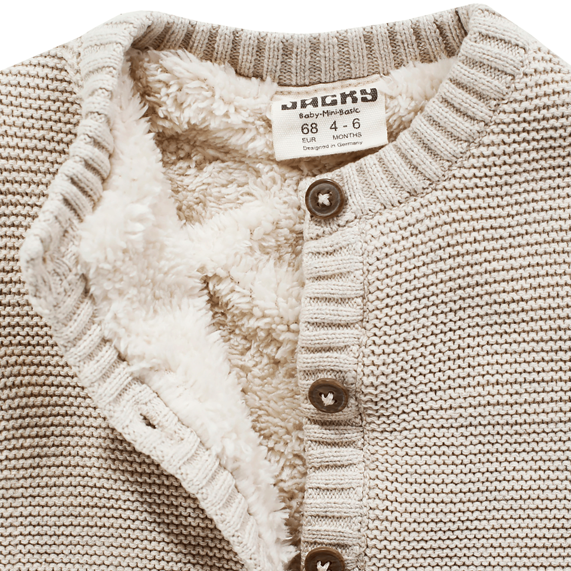 Sweat-, Fleece- & Strickjacken, JACKY, Beige – Besonderheit: kuschelig im Inneren