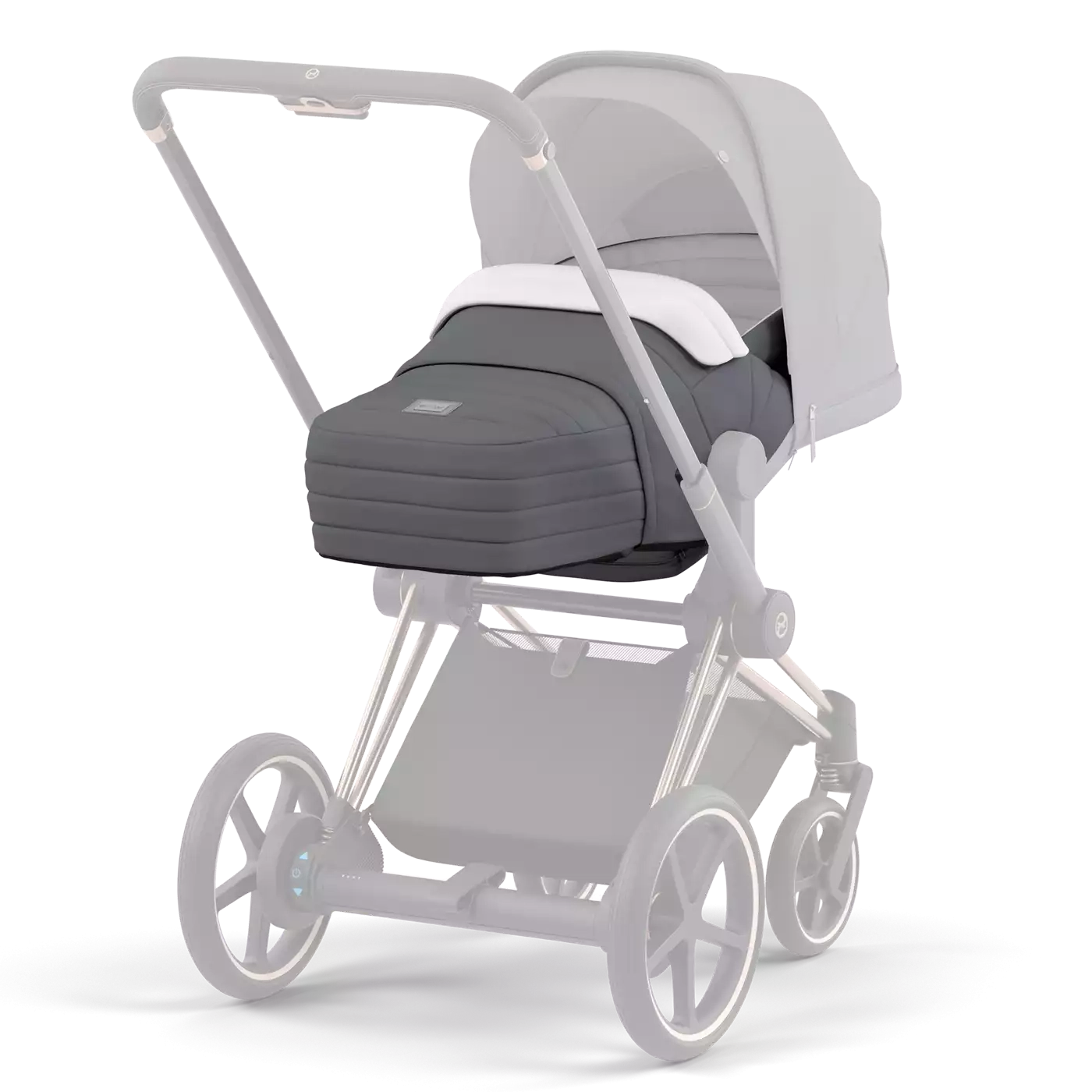 Softtragetaschen, cybex PLATINUM, Grau – Besonderheit: 2in1 Aufsatz für Priam, e-Priam oder Mios Kinderwagen von Cybex