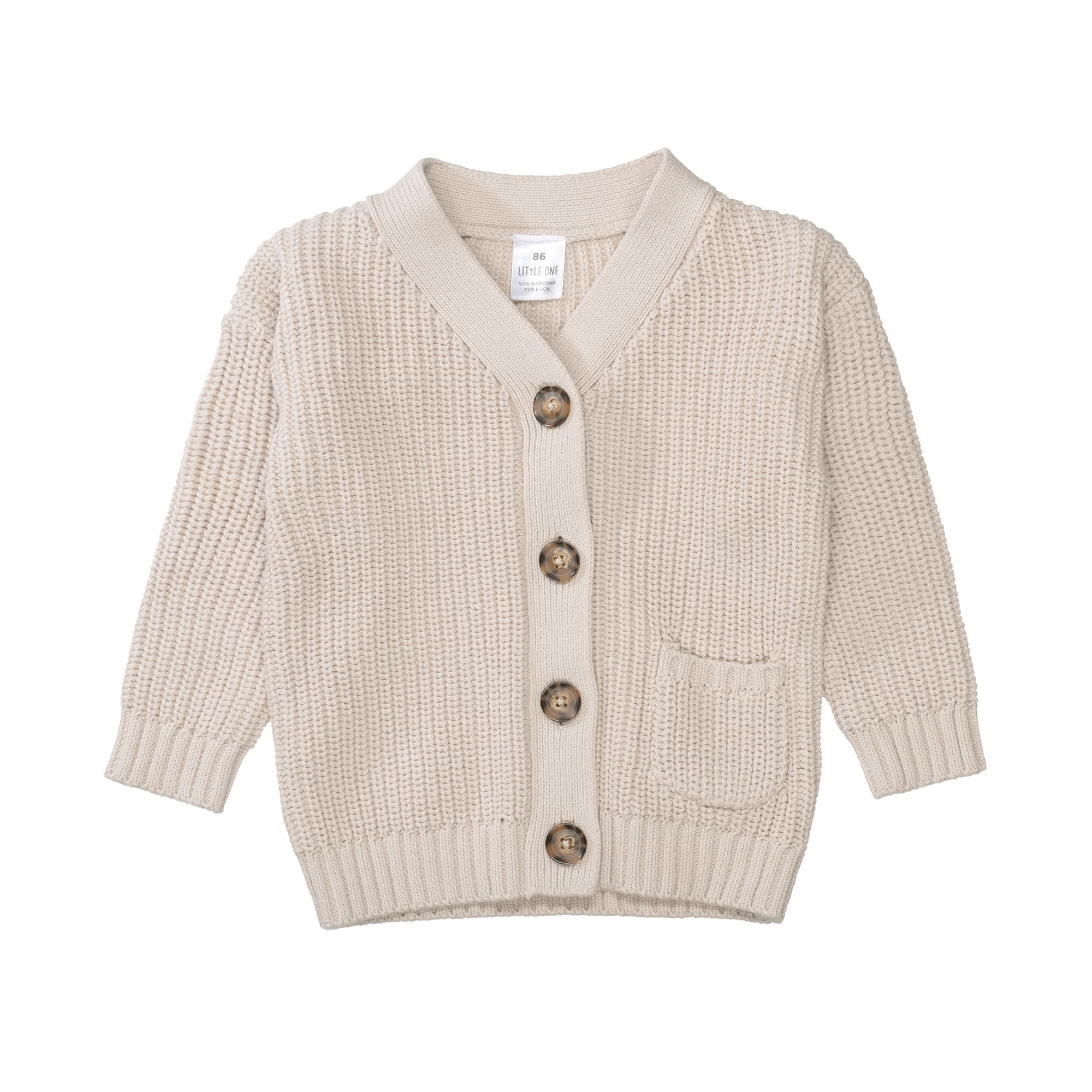 Sweat-, Fleece- & Strickjacken, LITTLE ONE, Beige – Besonderheit: aus 100% Baumwolle