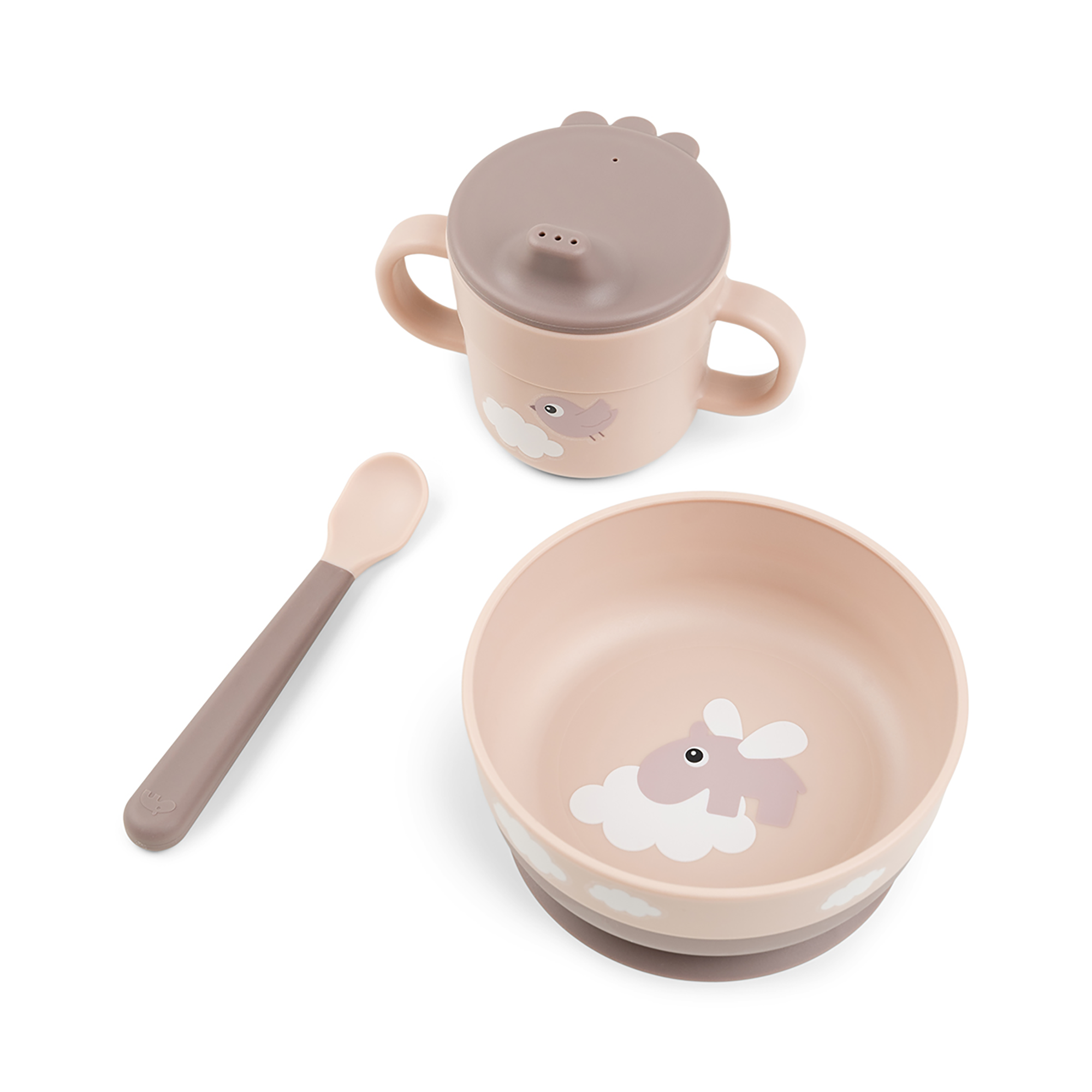 Besteck & Geschirr, done by deer, Pink – Besonderheit: Schüssel mit praktischem Saugfuß