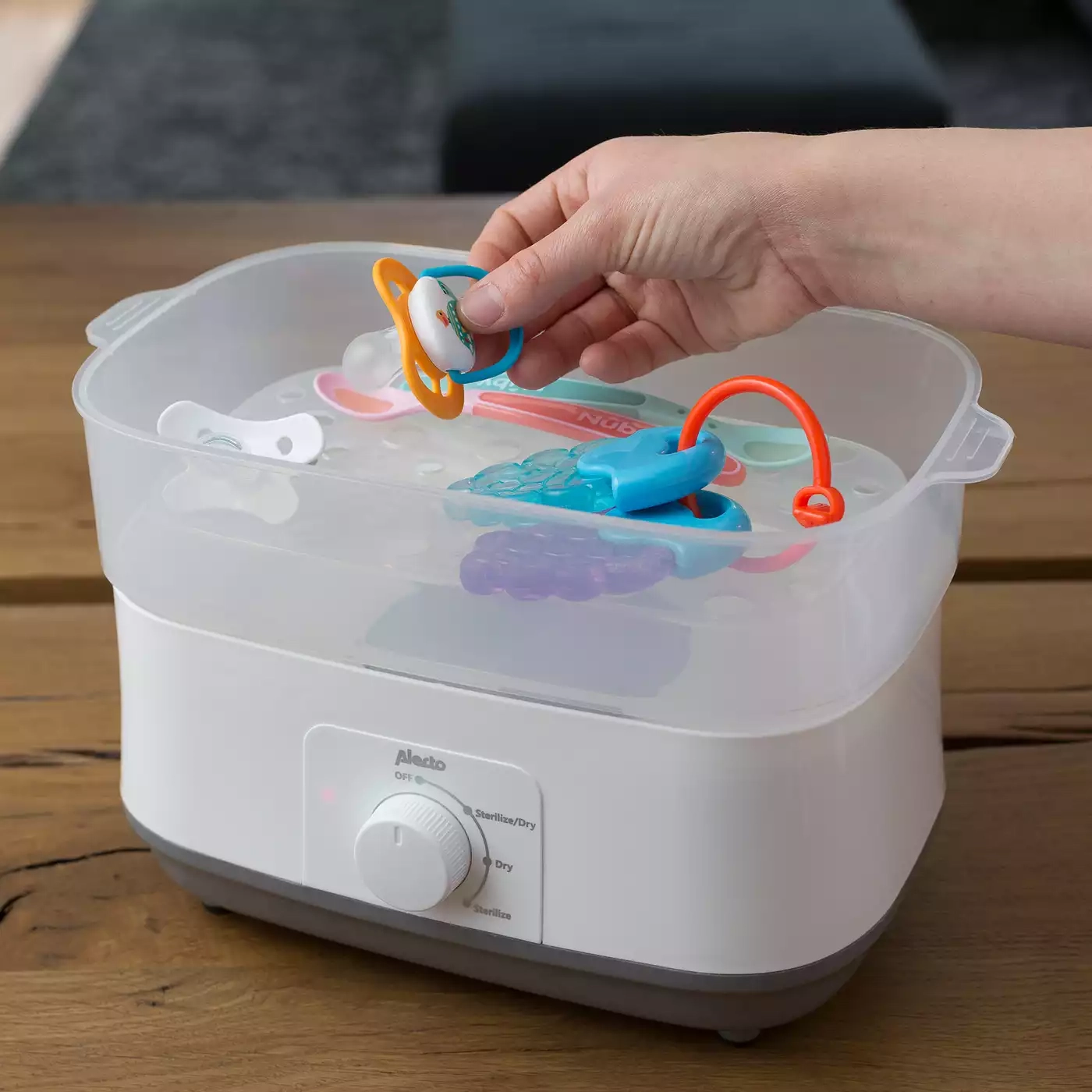 Vaporisatoren, Alecto baby, Weiß – Produktansicht